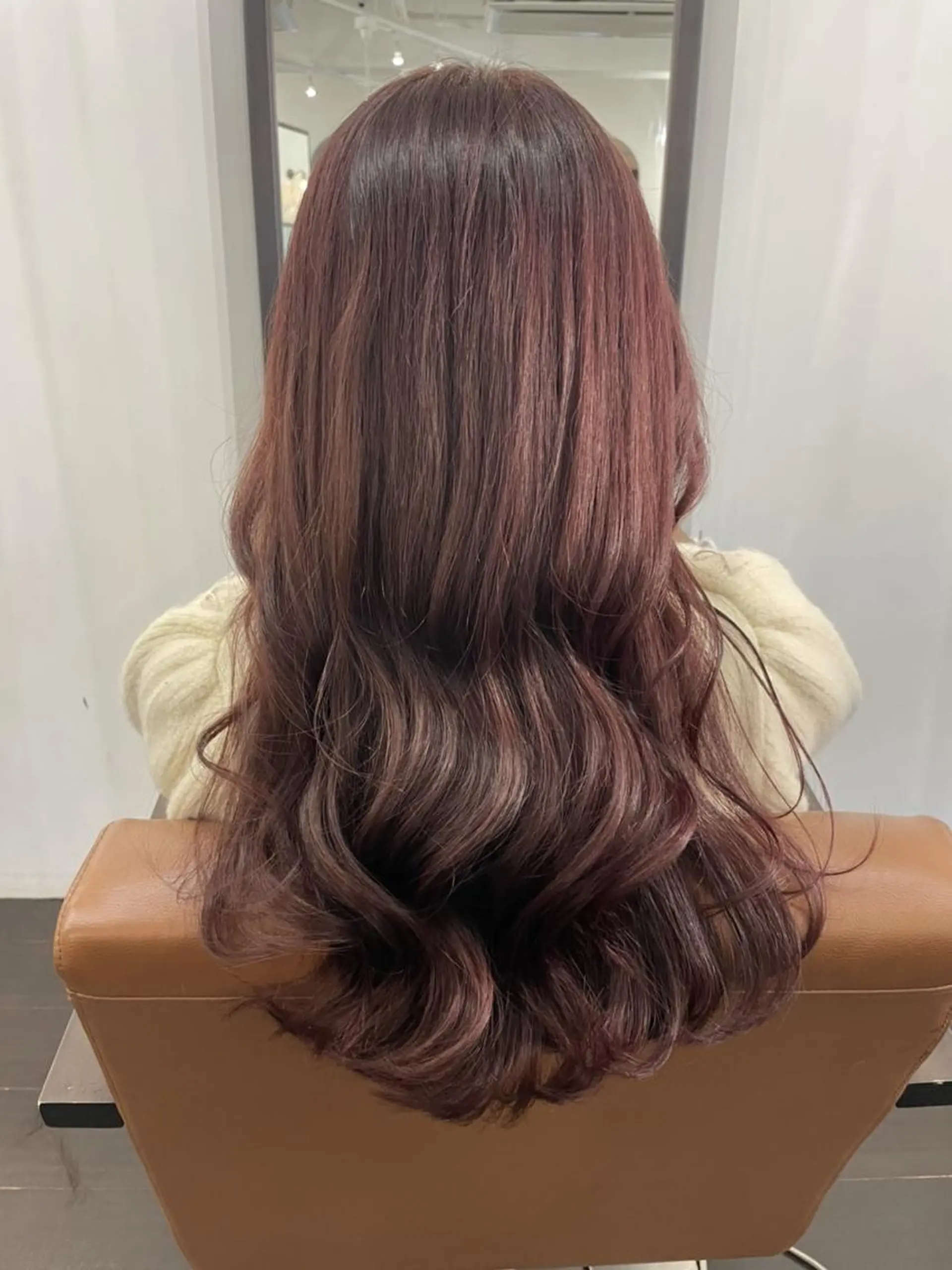 ロング カラー ブラウンカラー ケアカラー ピンクカラー ピンクブラウン カット ヘアカラー トリートメント ヘアセット 小久保 淳平のヘアスタイル