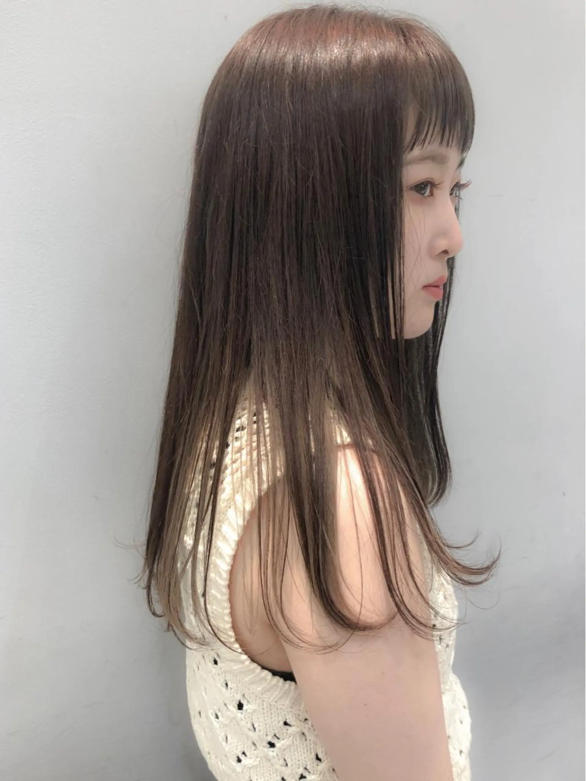 ロング ヘアカラー トリートメント 似合わせ艶髪カラー ❤️ハダユミのヘアスタイル