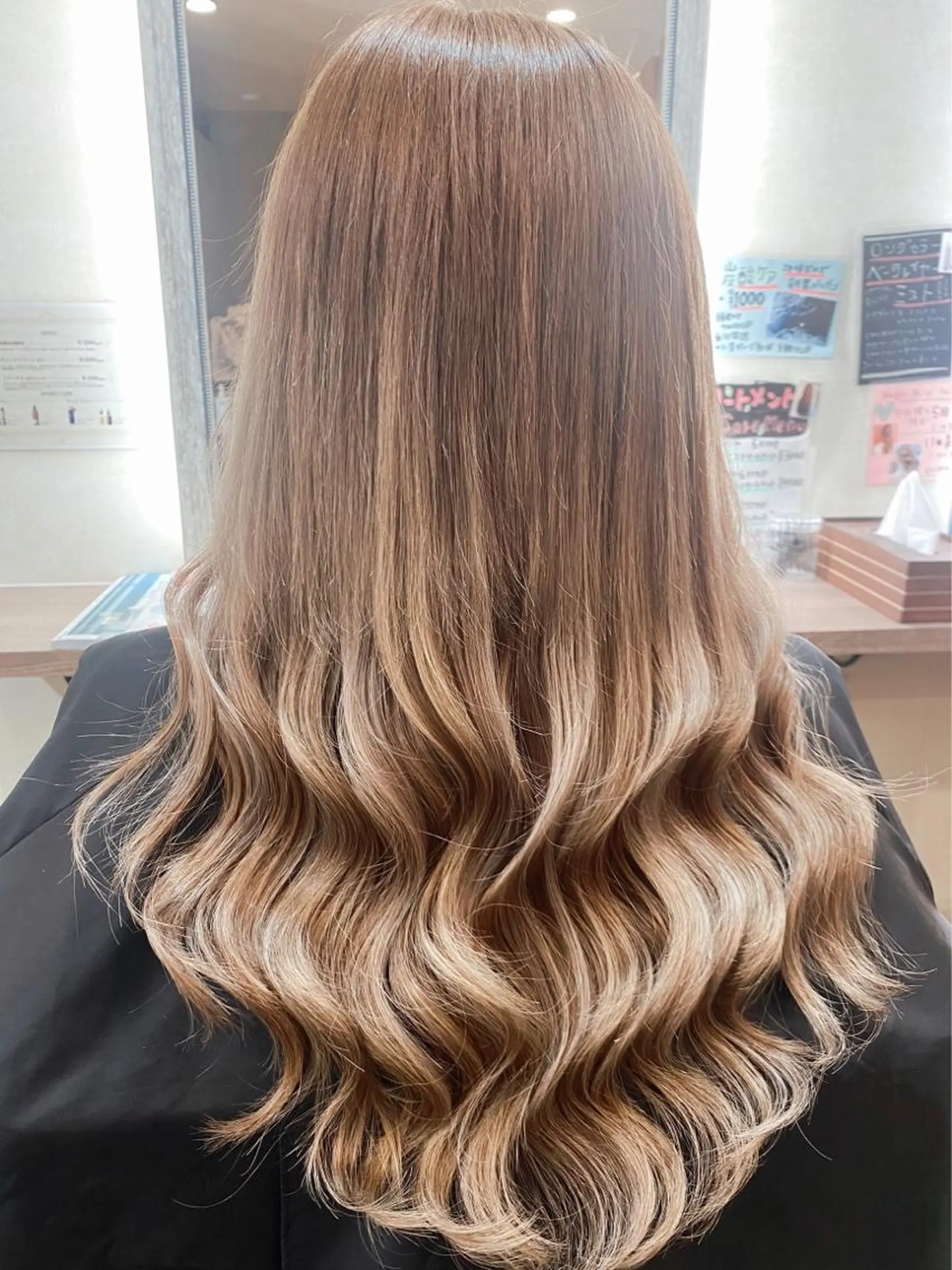 セミロング シールエクステ エクステ カット エクステ 田井中 悠紀のヘアスタイル