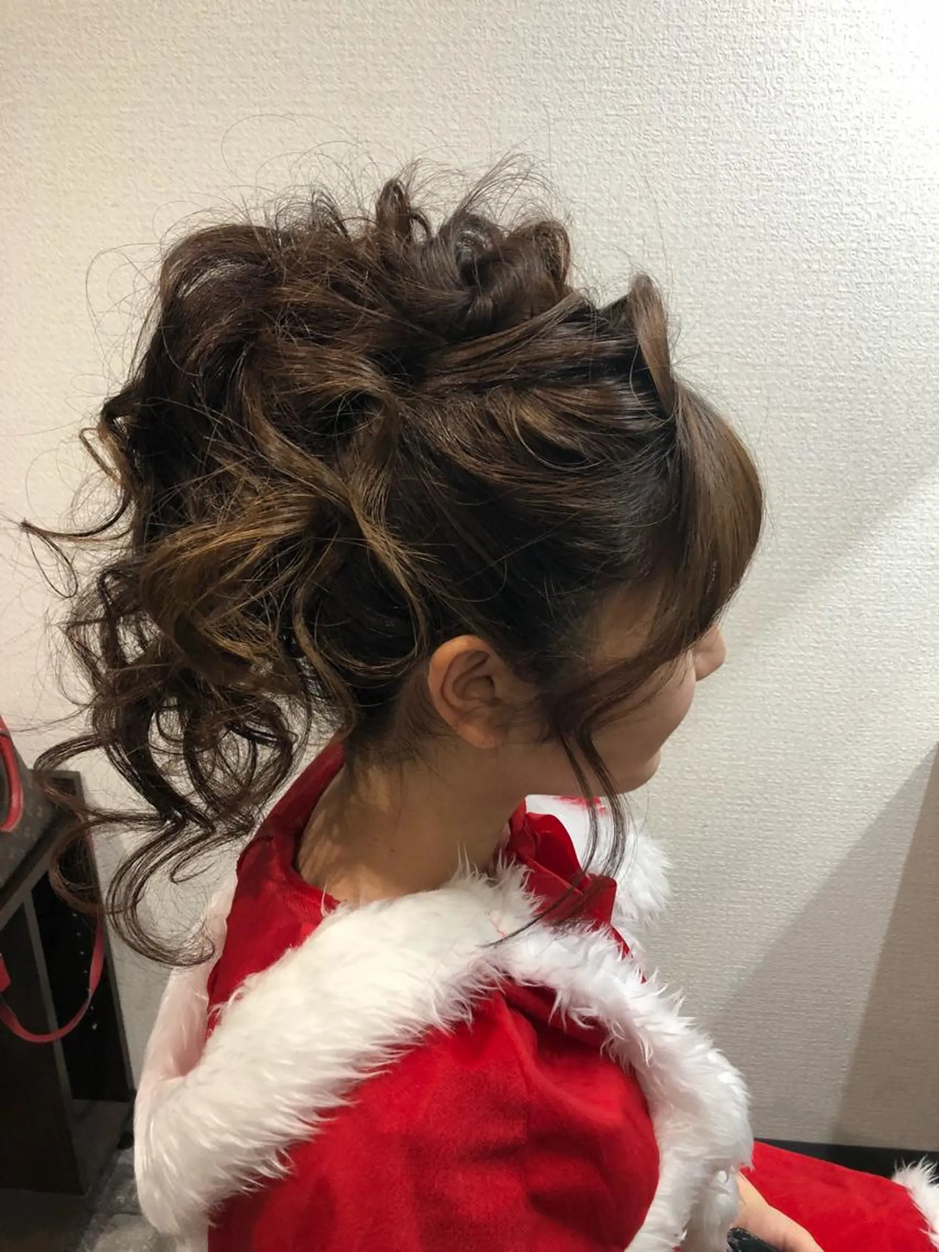 セミロング ヘアアレンジ クリスマス Kanani所属・田中 佐枝子のヘアスタイル