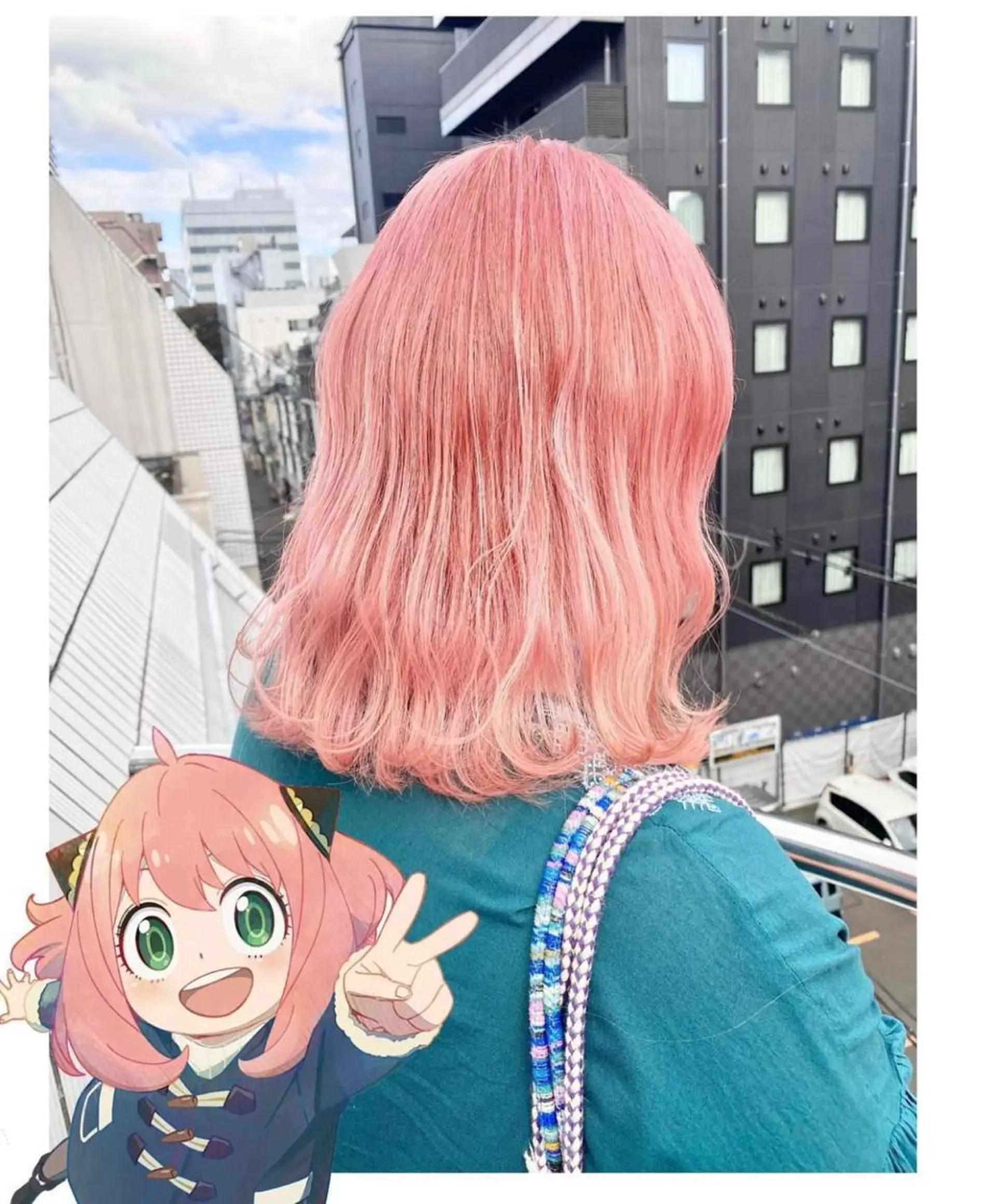 ミディアム カラー ブリーチ ピンクカラー ヘアカラー GARU-ガル-所属・TSUNO🦖 派手髪/オタク美容師のヘアスタイル