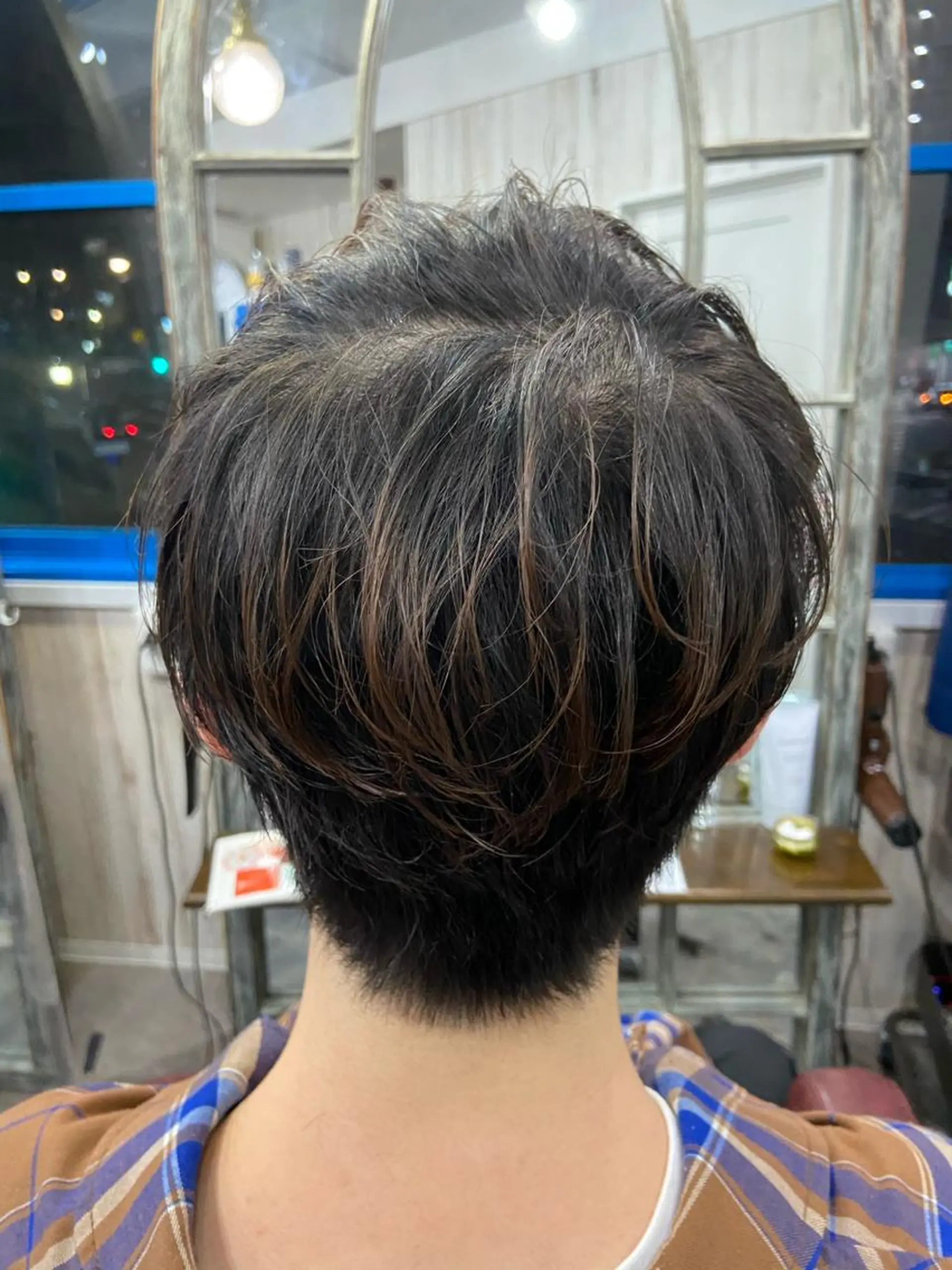 ショート メンズ カットパーマ✂️ 小坂田玲亜のヘアスタイル