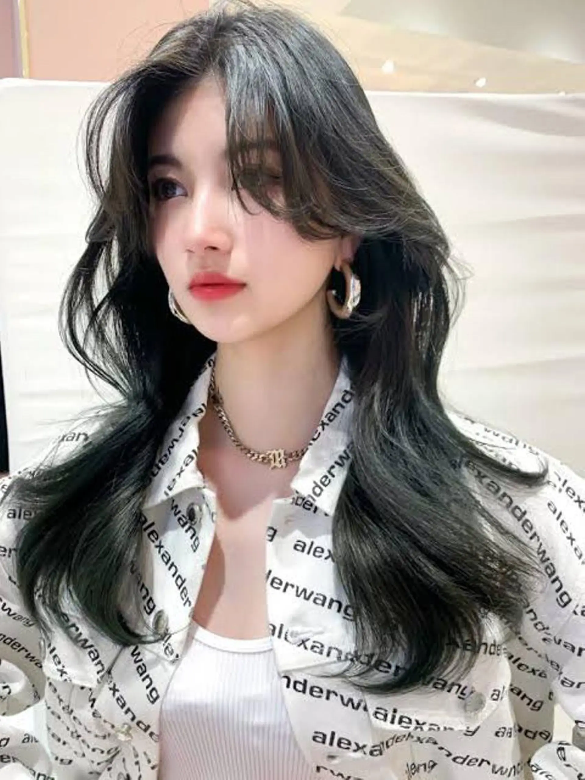 ロング カット ヘアカラー トリートメント 韓国 / 中国ヘア 🦋Noniのヘアスタイル