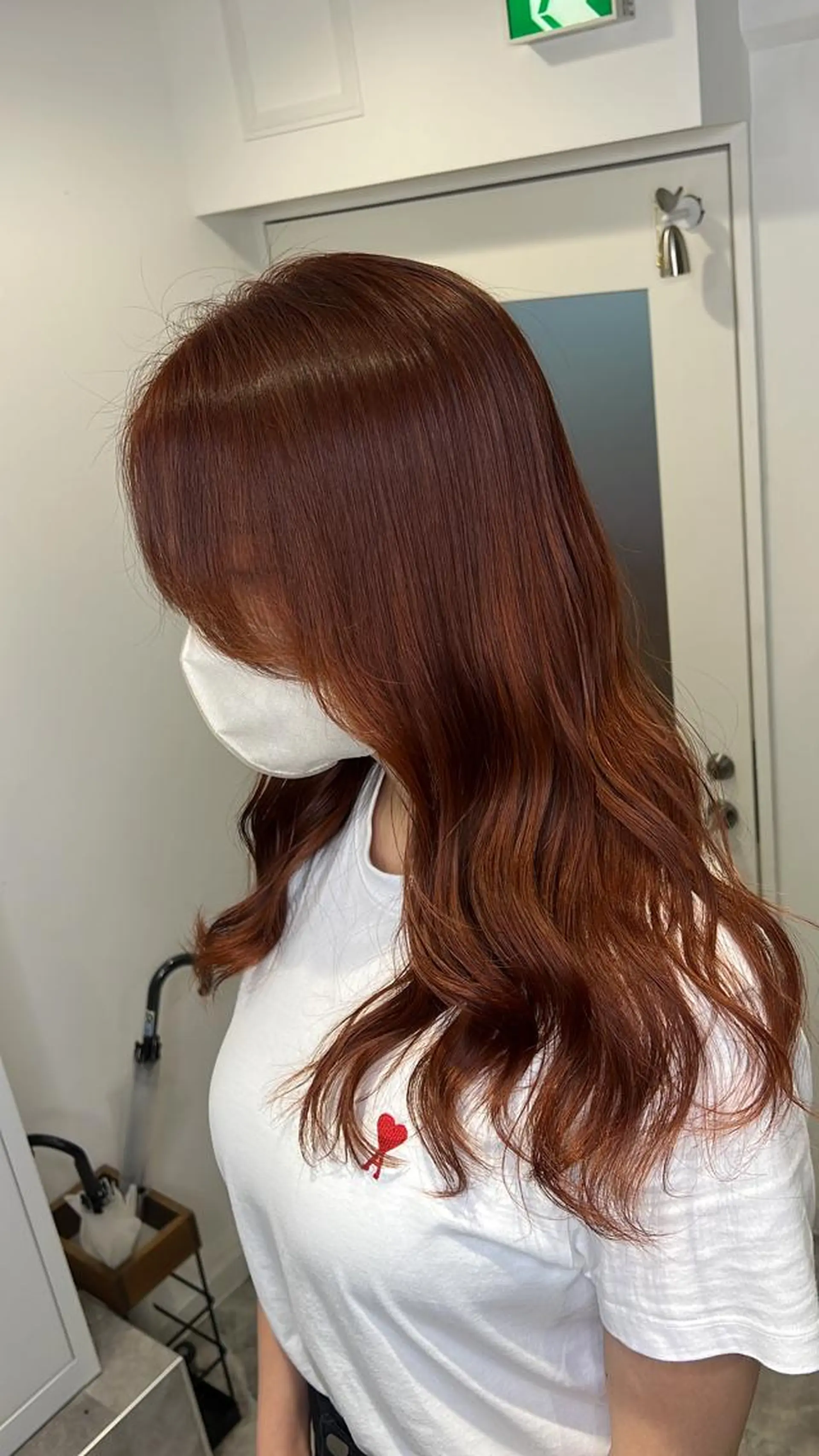 セミロング カラー mimiiy梅田 中崎町ハイトーンのヘアスタイル