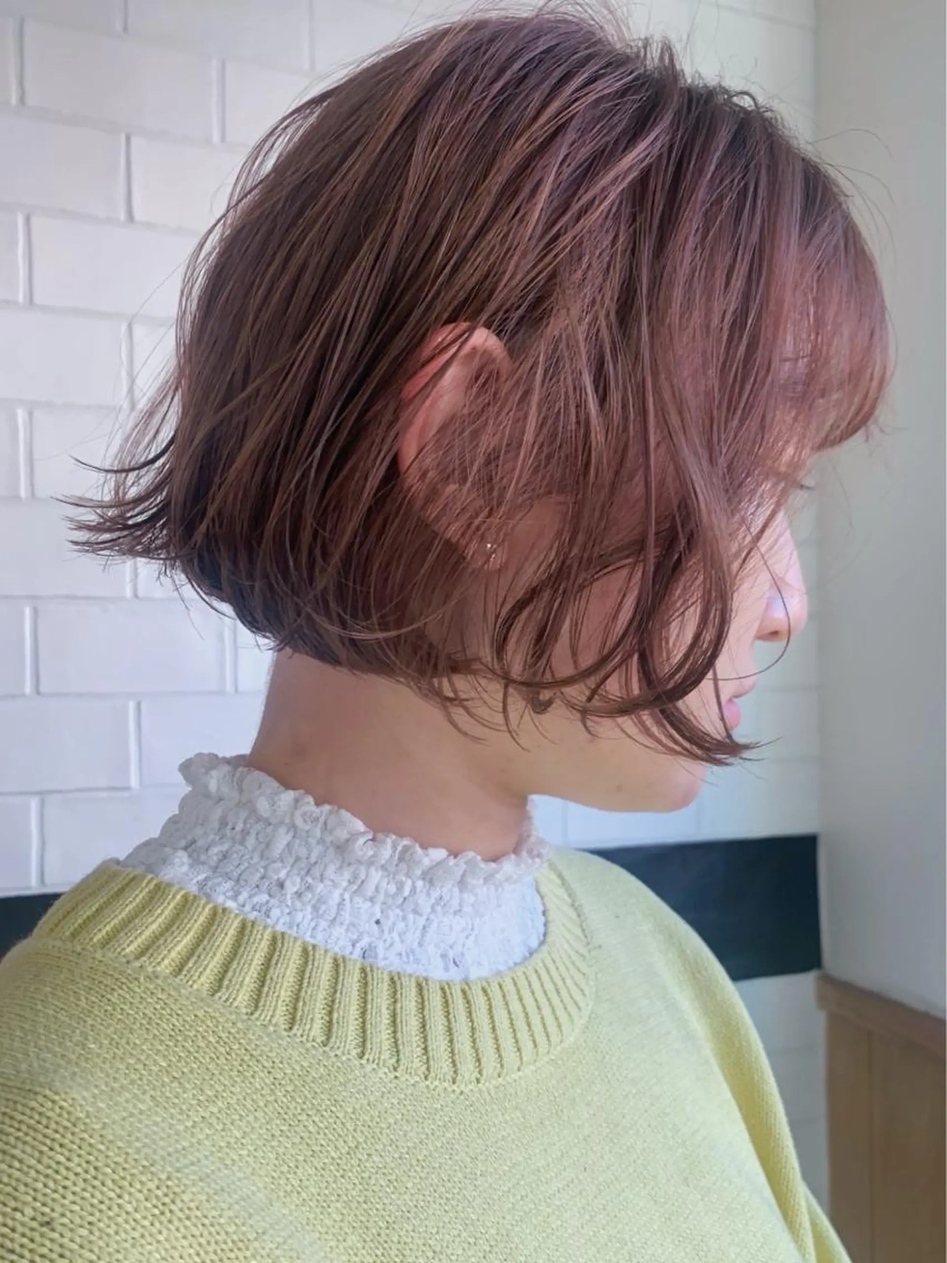 ショート ボブ 外ハネヘア BROWN nakano所属・🌿【メンズ歓迎】 矢嶋祐介のヘアスタイル