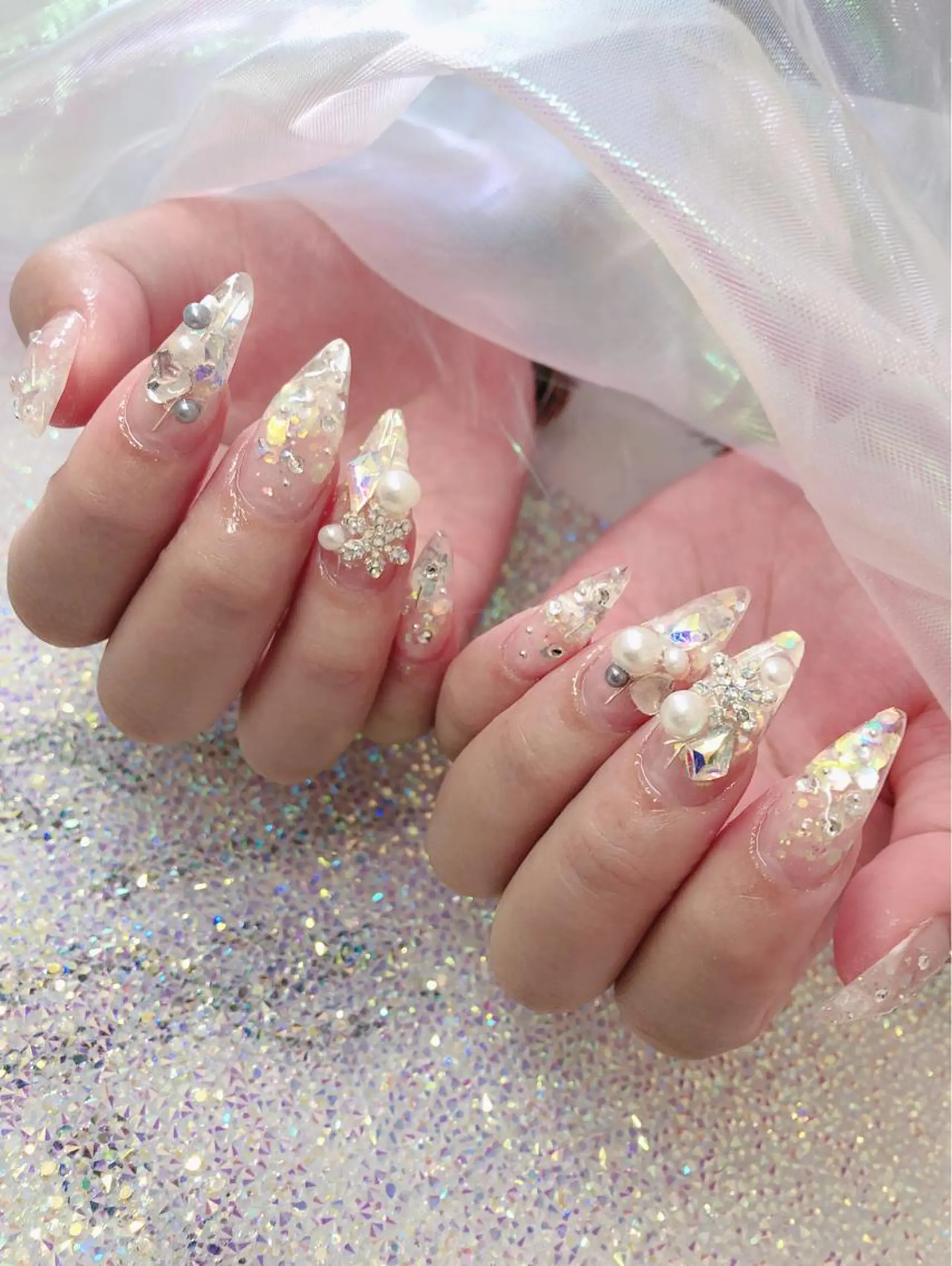 ネイル 🖤スカルプ R🖤のネイルデザイン