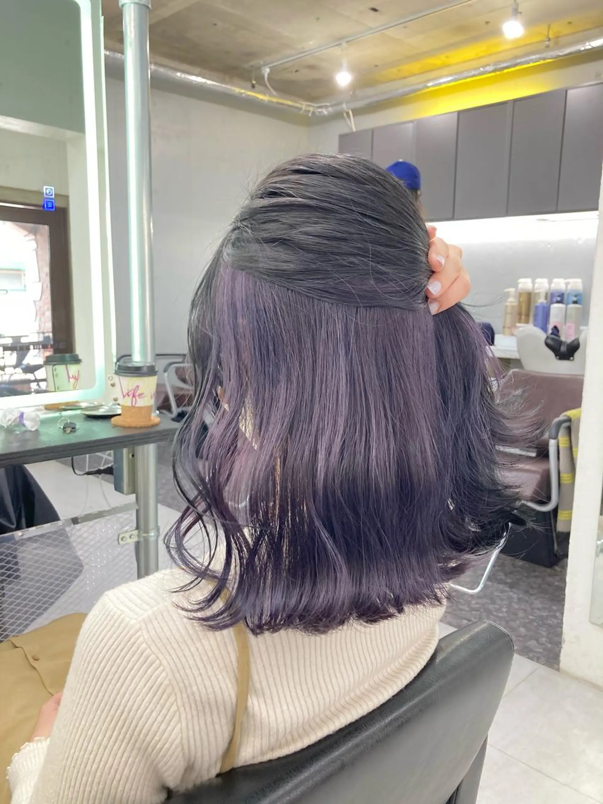 ミディアム アッシュ ピンクブラウン パープルカラー ボブ 学生 当日予約大歓迎💕/ Chisatoのヘアスタイル