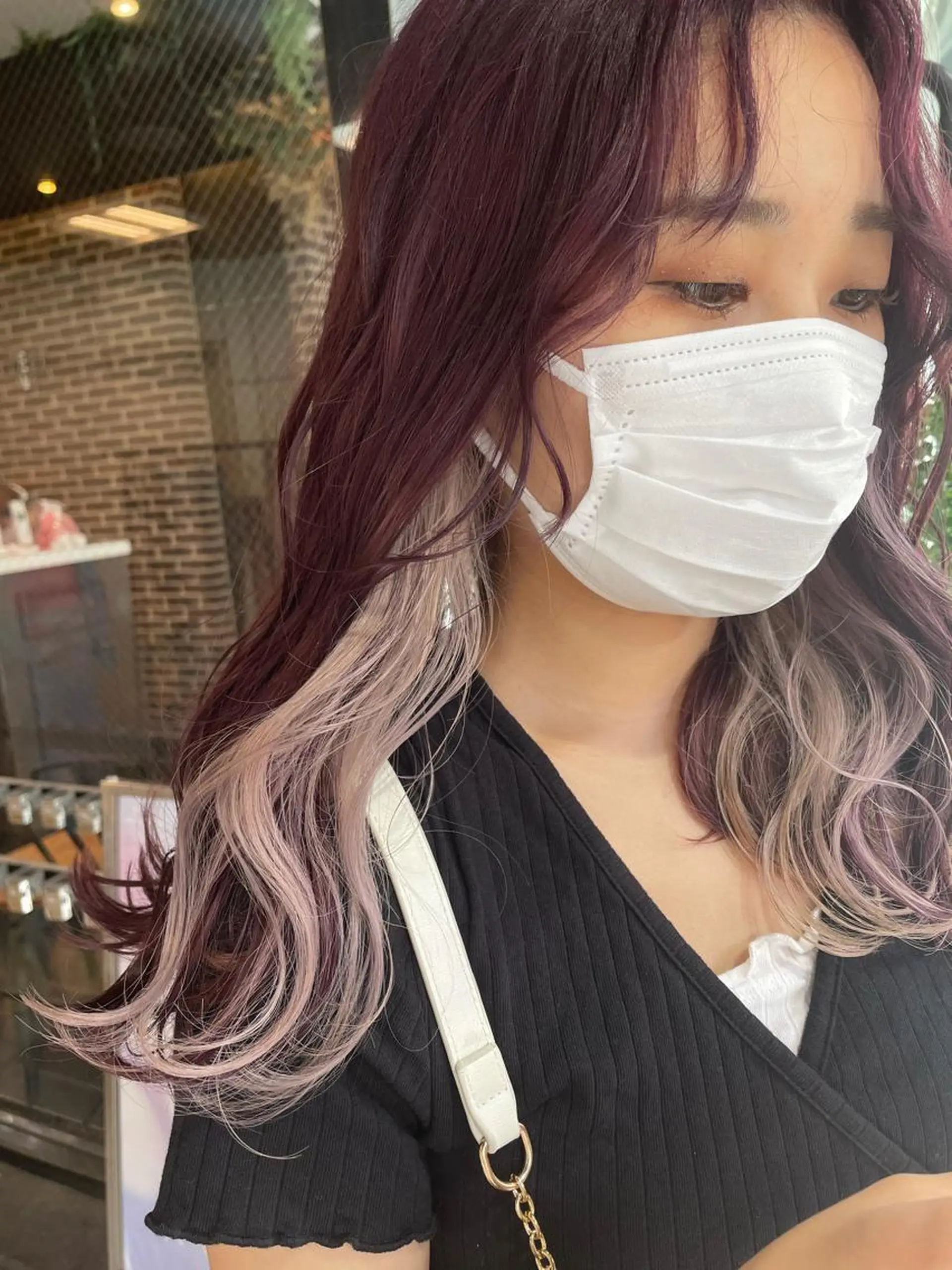 カラー ブリーチ インナーカラー ヘアカラー トリートメント 韓国ヘア🦋 MIYUのヘアスタイル