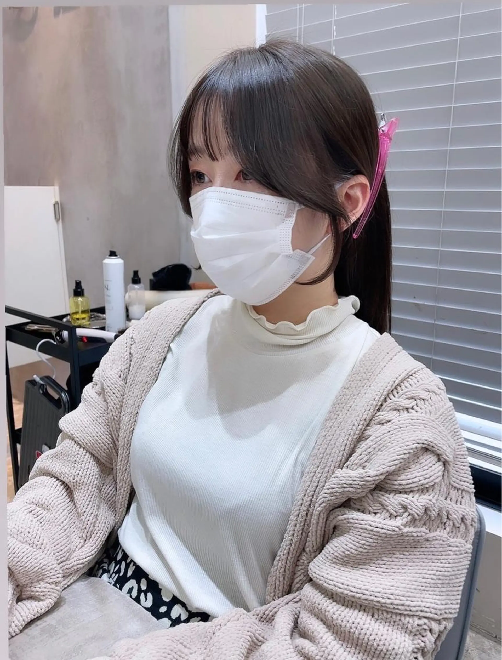 ミディアム 韓国風ヘア おくれ毛 Ess所属・YUKI / レイヤーカット🤍のヘアスタイル