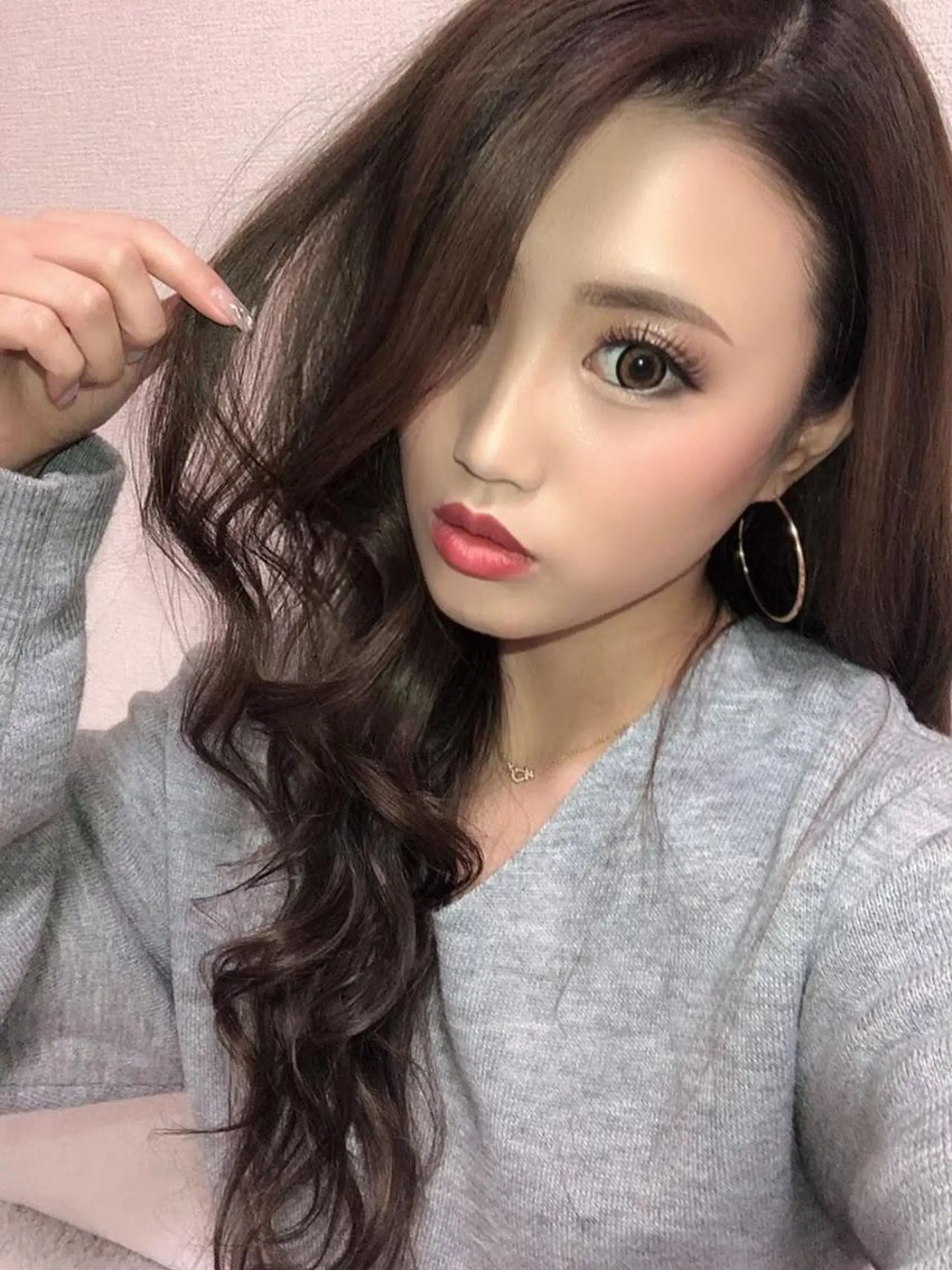 セミロング カラー シールエクステ バレイヤージュ ブリーチ ケアブリーチ ダブルカラー ヘアカラー トリートメント 西口徒歩20秒 寒色 カラーミディアムヘアのヘアスタイル