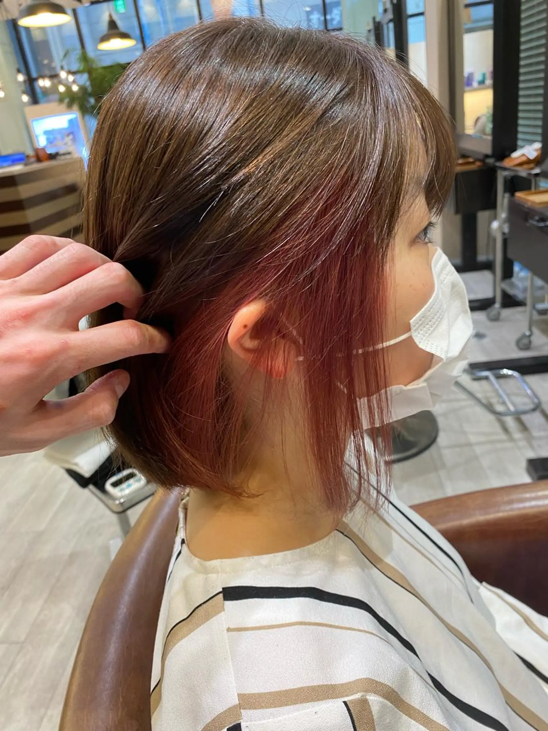 カラー インナーカラー 福光 悠のヘアスタイル