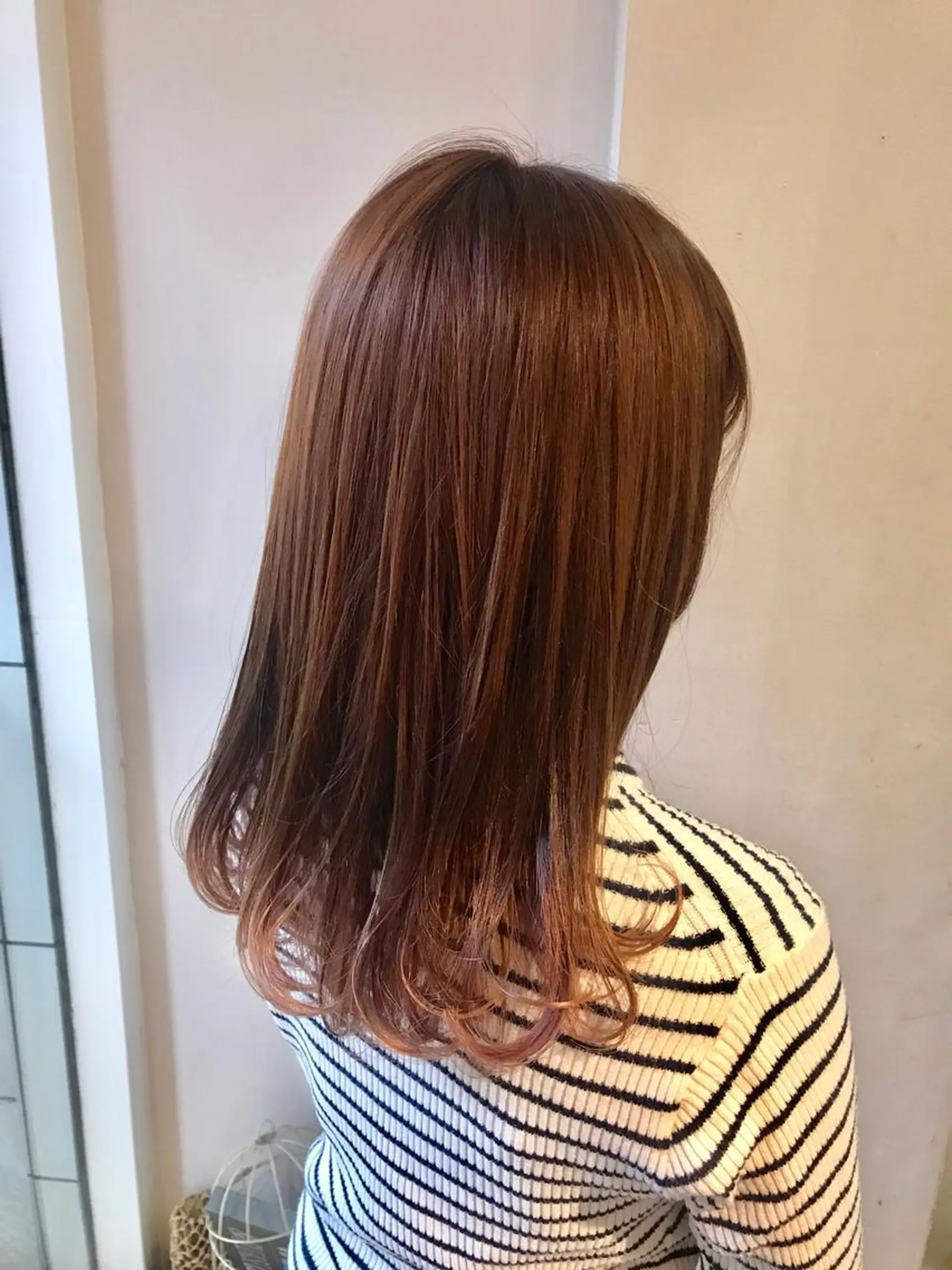 セミロング カラー オレンジ トリートメント Neolive Cava 相模大野店所属・sola: neoliveのヘアスタイル