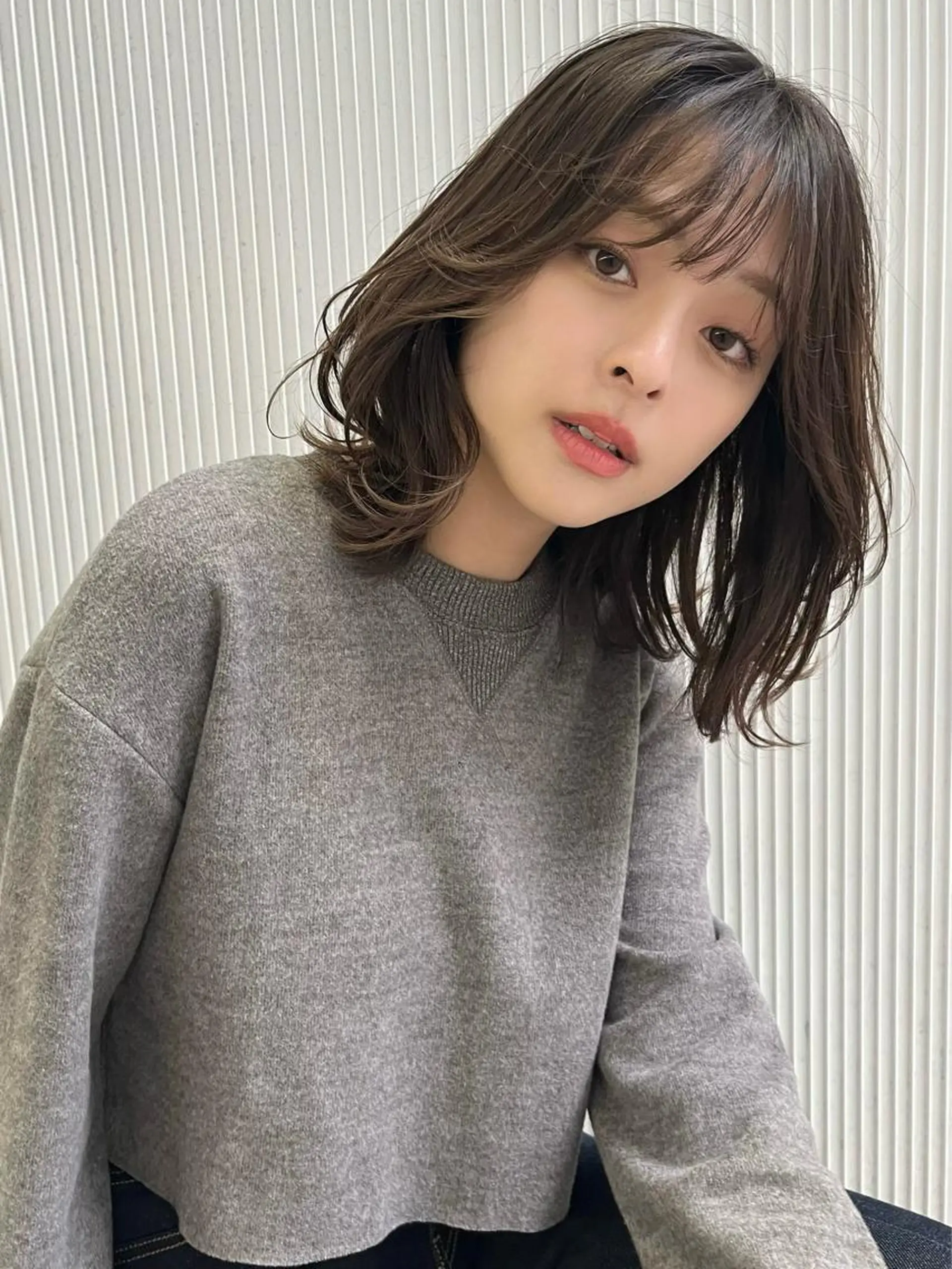ミディアム カラー ヘアカラー トリートメント kato himariのヘアスタイル