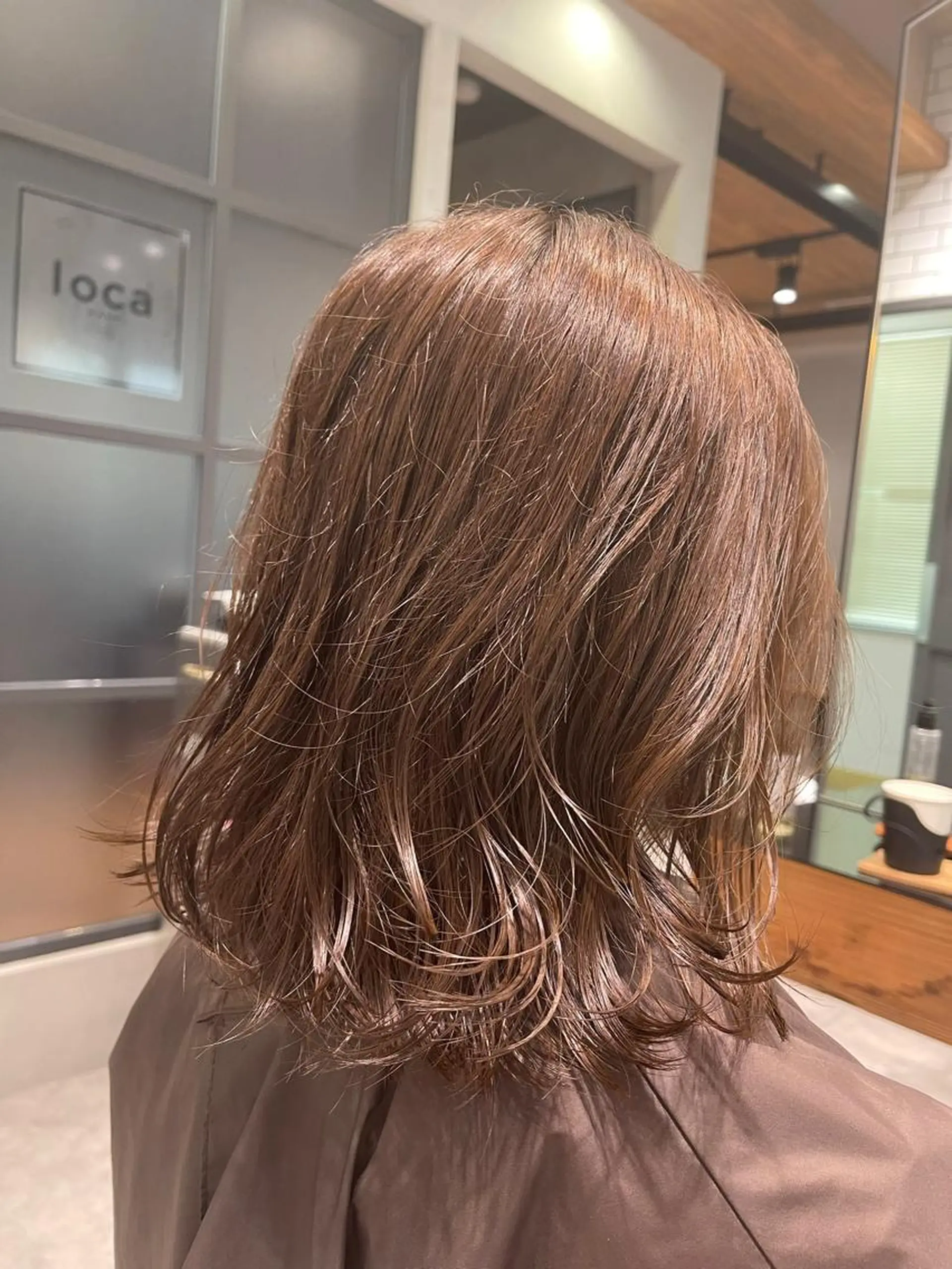 ミディアム カラー メンズパーマ/ スパイラル　渡邉凌のヘアスタイル