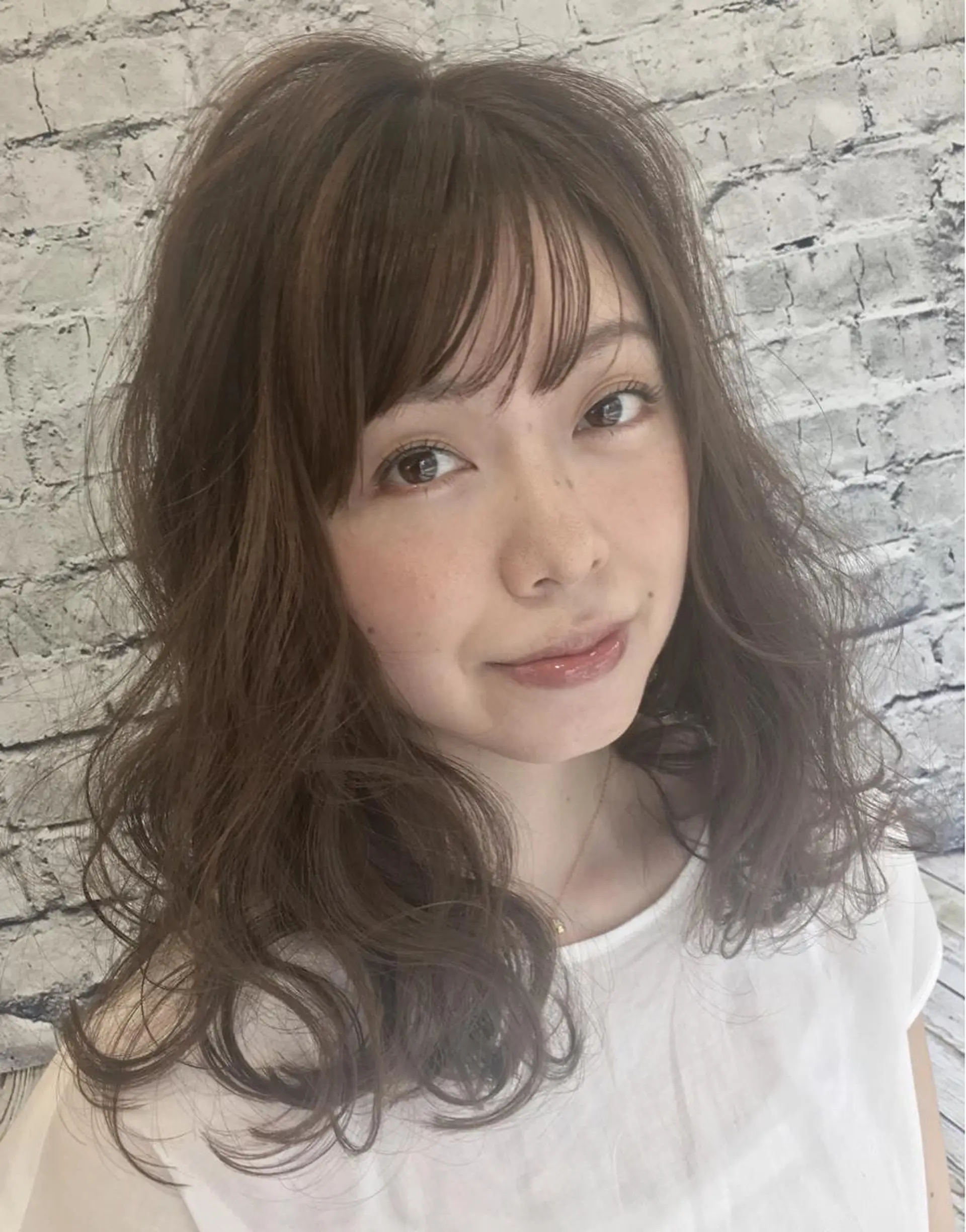 セミロング カット ヘアカラー トリートメント 瀧本 顕のヘアスタイル