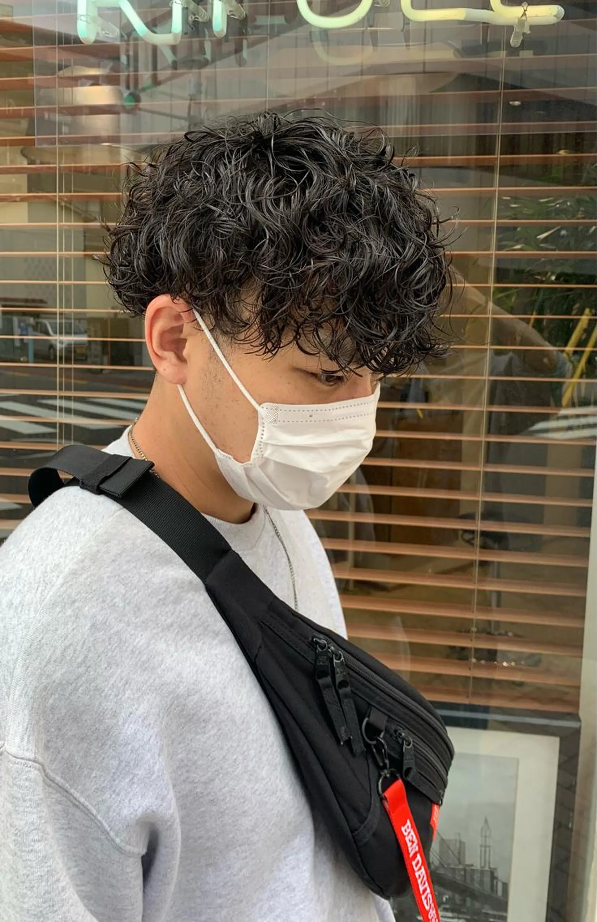 ミディアム ミディアムパーマ カット パーマ 園田 将士のヘアスタイル