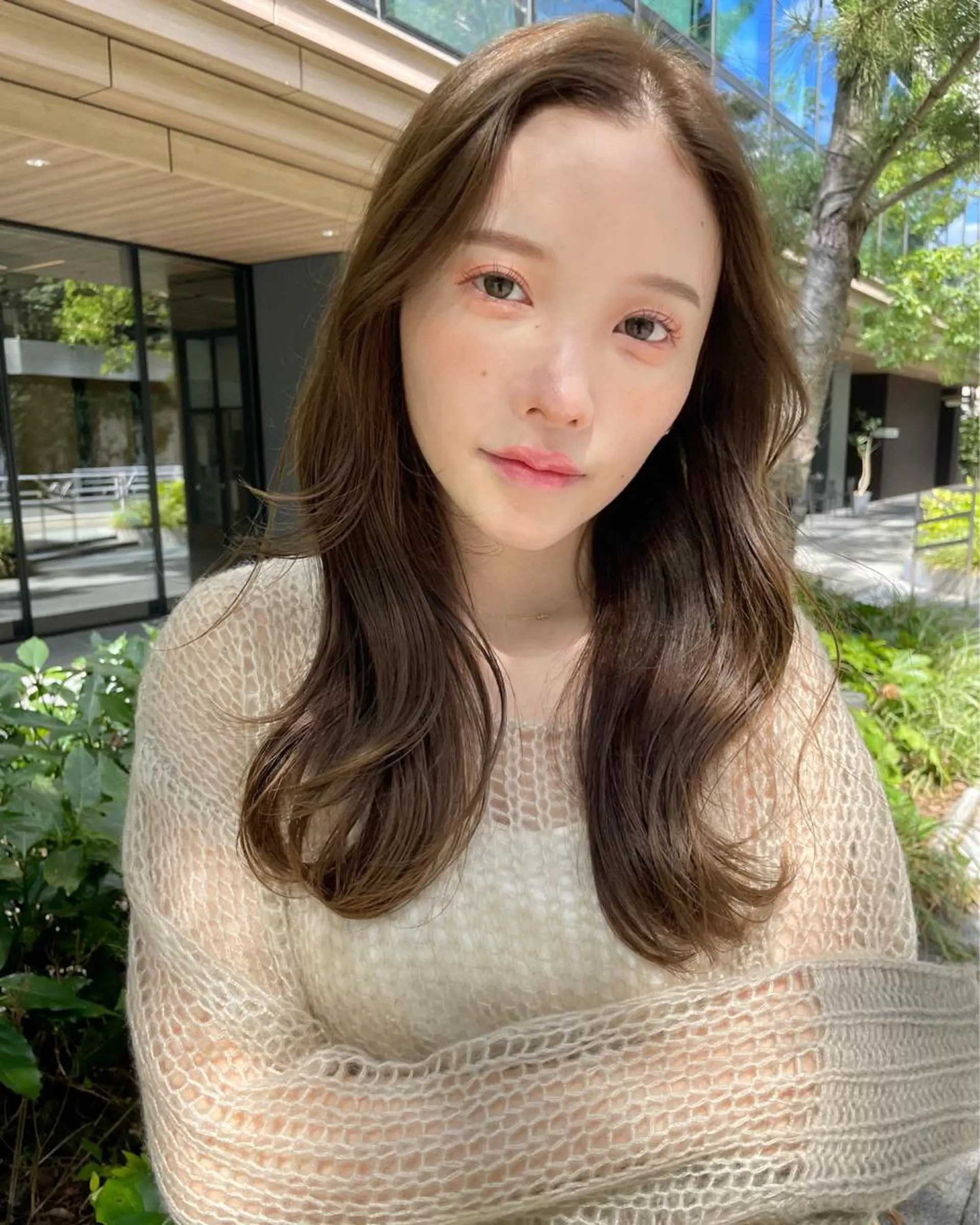 ロング カラー ヘアカラー トリートメント 遠藤 眞実のヘアスタイル