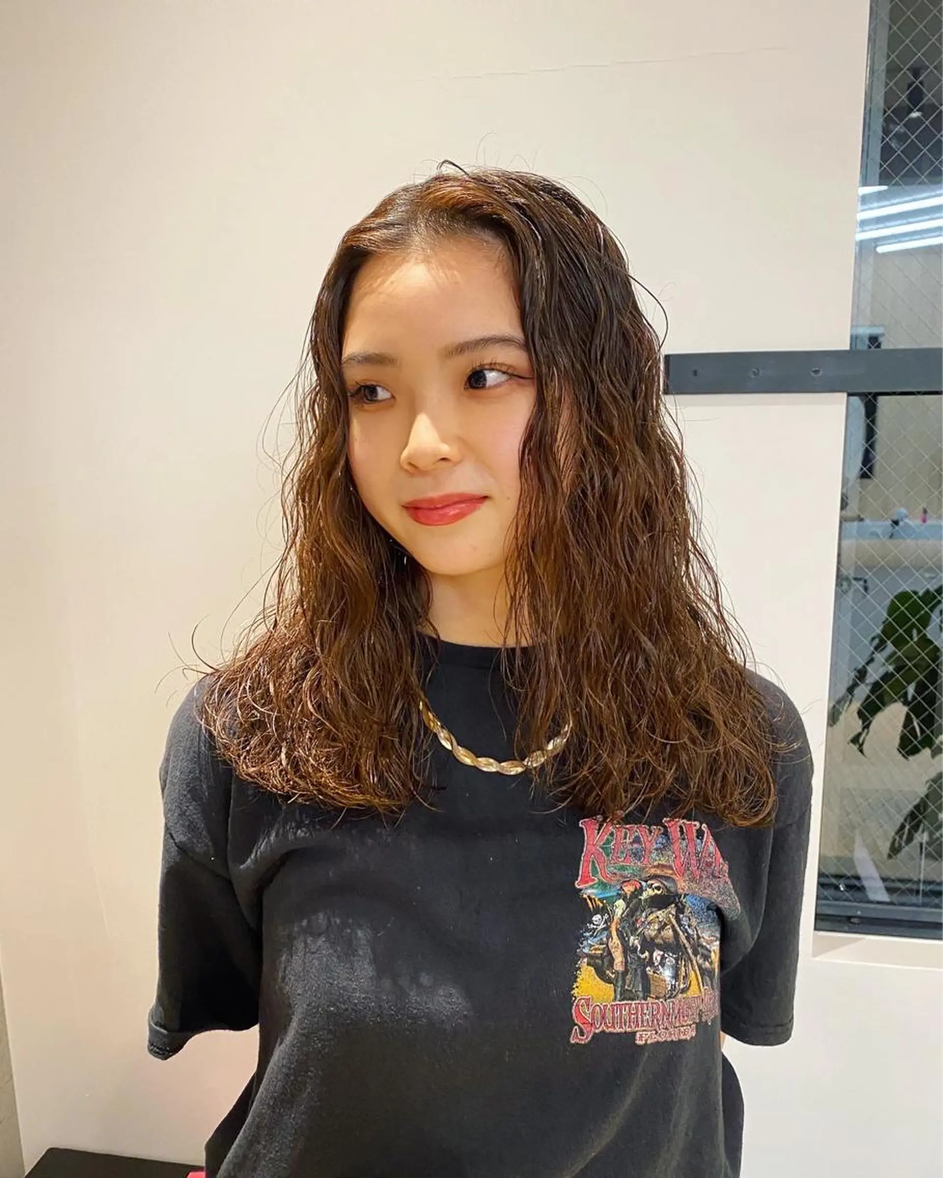 ロング パーマ 青島 雄一朗のヘアスタイル