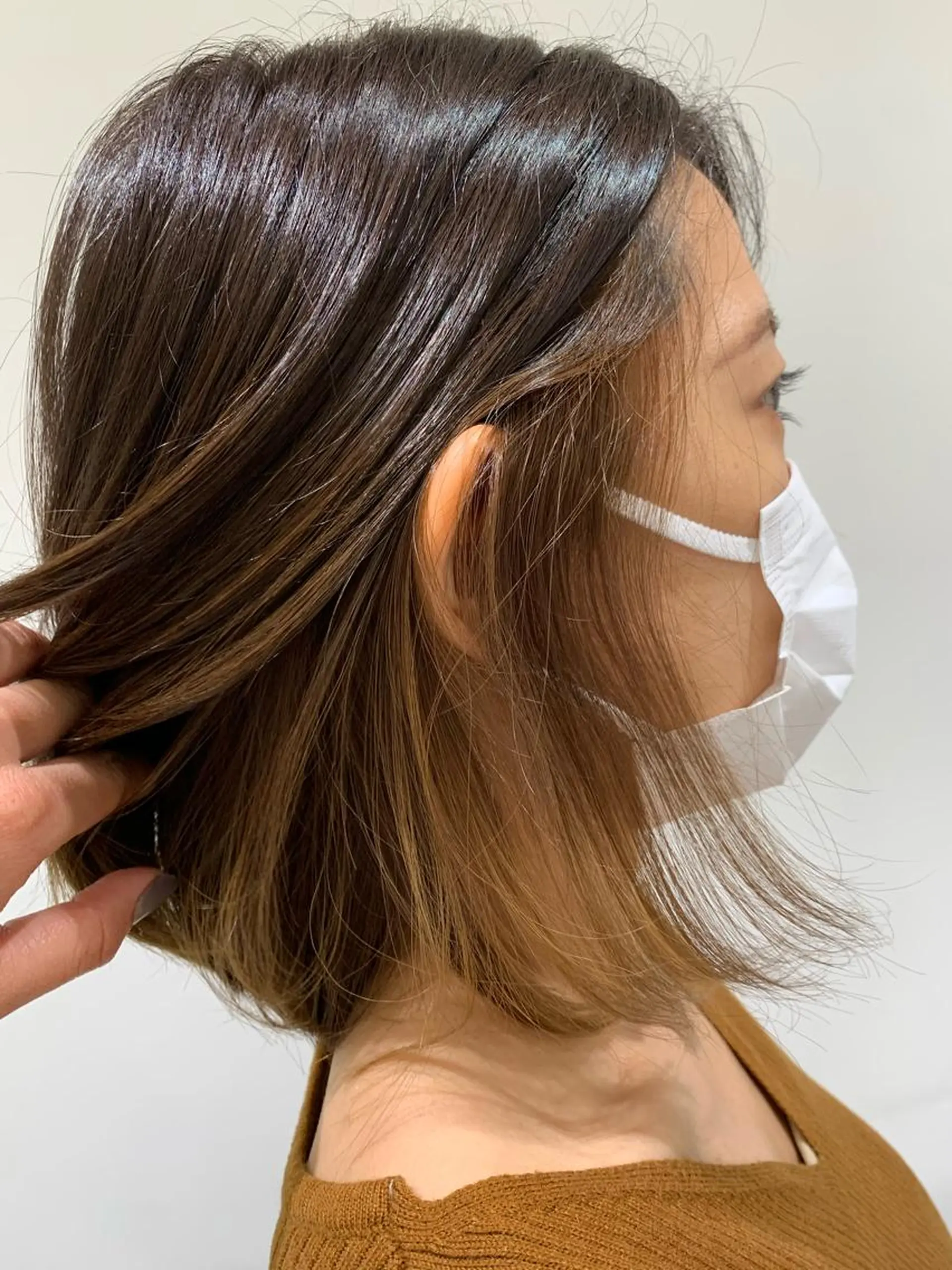 ミディアム カラー ベージュカラー グレージュ イルミナカラー 髪質改善 トリートメント カット ヘアカラー トリートメント メンズ縮毛矯正🦊ハ イトーン　RYOKAのヘアスタイル