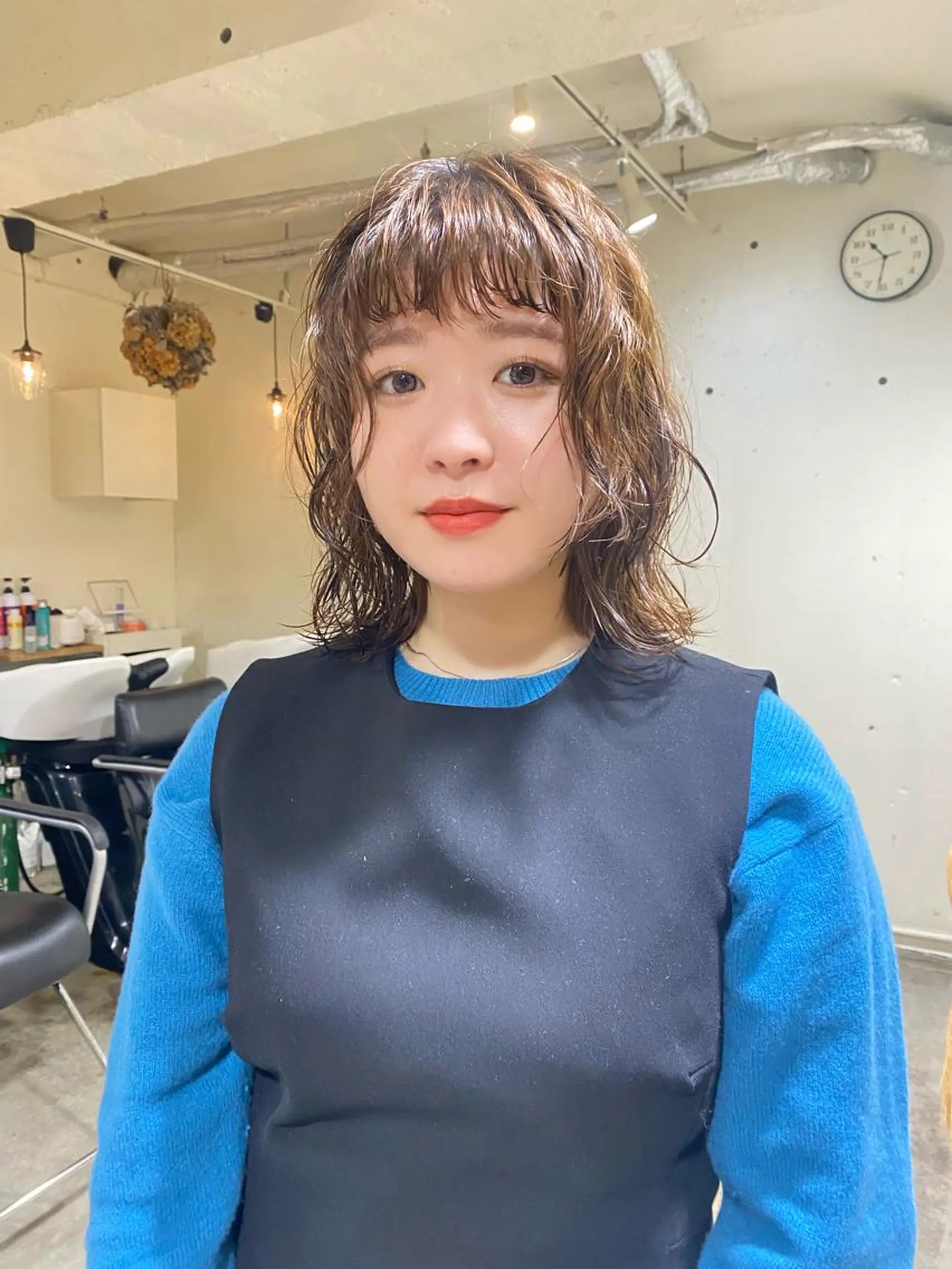ミディアム パーマ longtemps所属・竹内 柚子のヘアスタイル