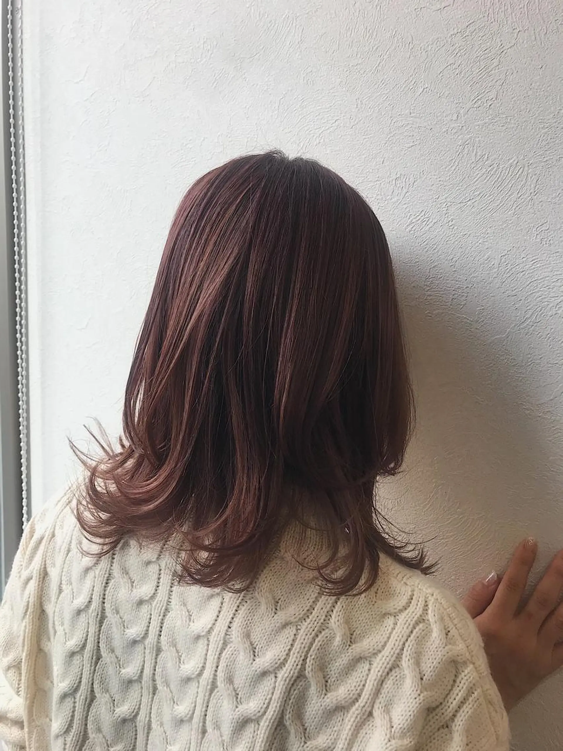 セミロング カラー レイヤーカット ヘアカラー 柴田 祐輔のヘアスタイル