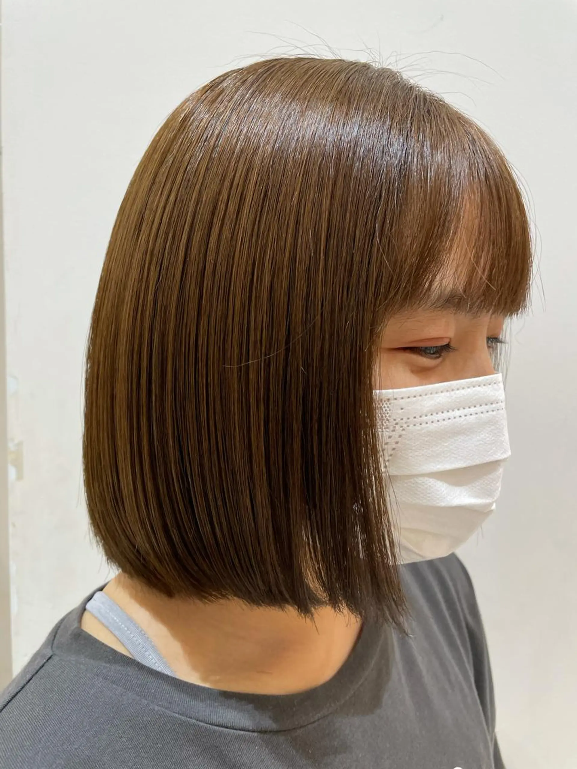 ミディアム カラー ブリーチ ブリーチなしカラー 韓国風パーマ/ヘア セット/店長みづきのヘアスタイル