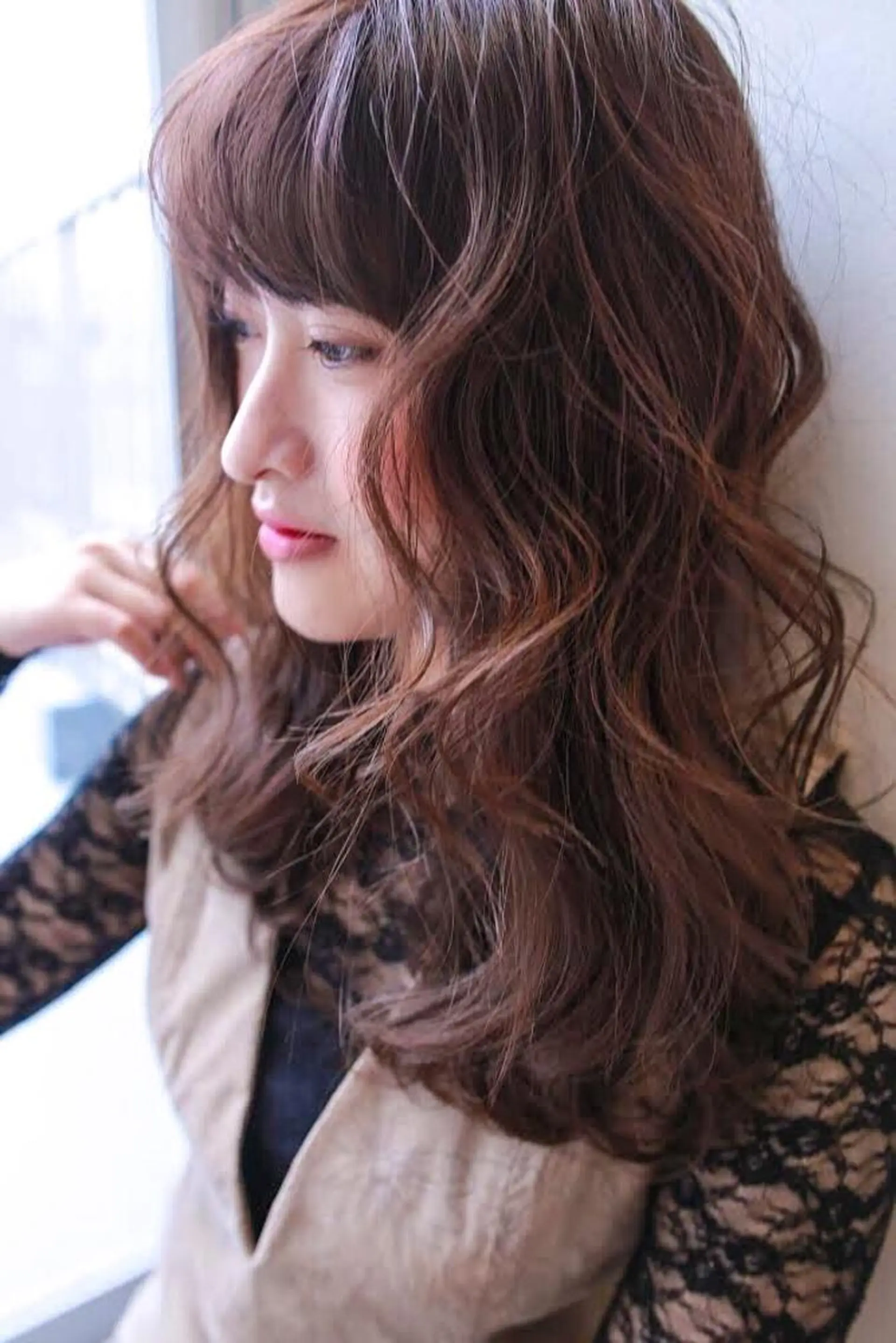 ミディアム カラー トップスタイリスト 藤原 純のヘアスタイル