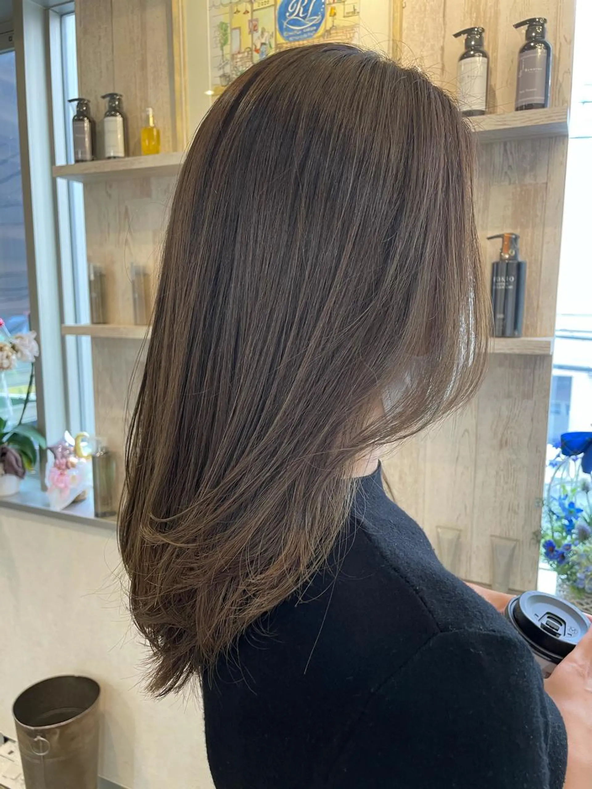 セミロング カラー ベージュカラー 透明感カラー💎 AYAのヘアスタイル