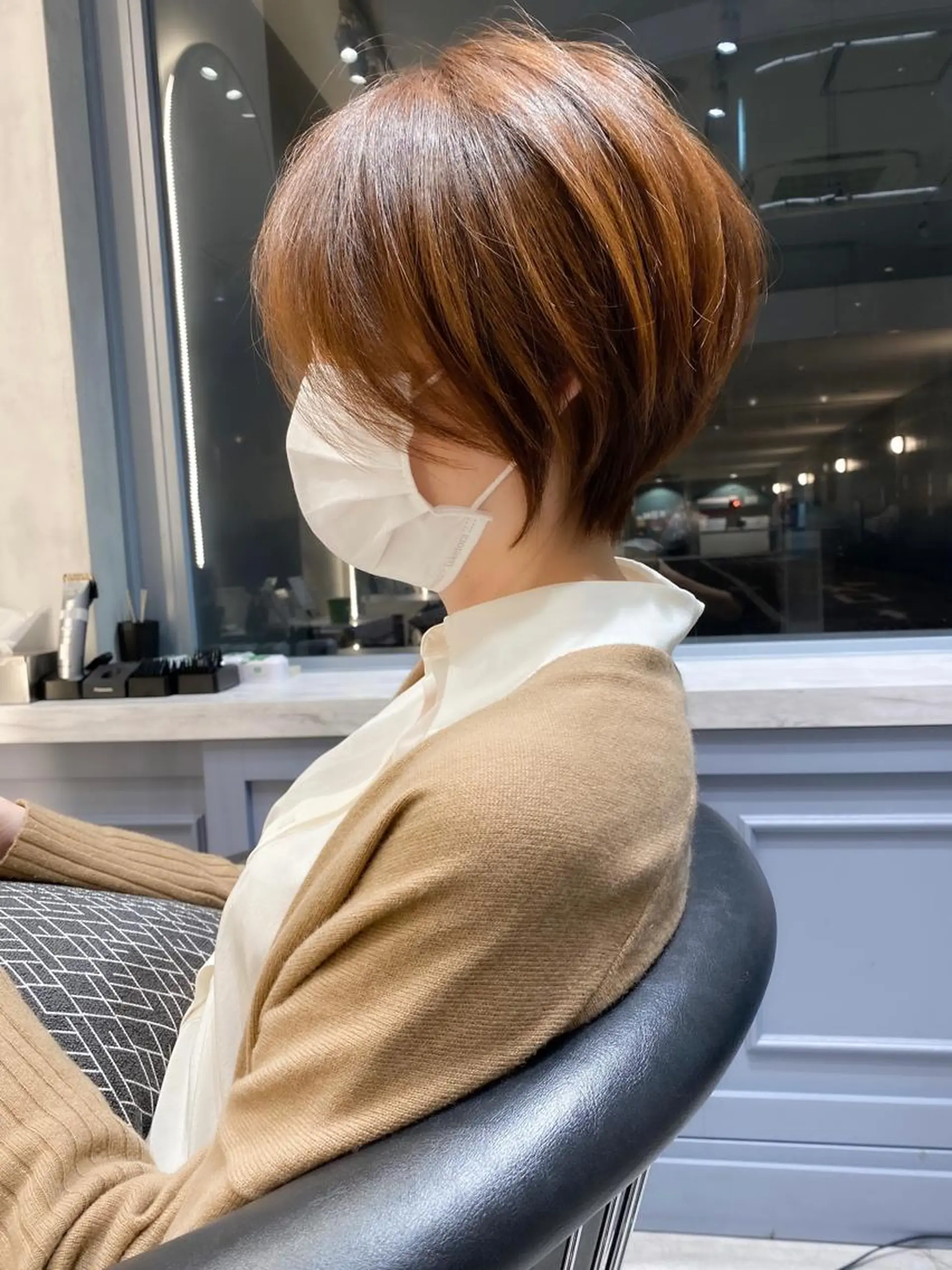 ショート カラー ショートボブ ボブ ショートヘア カット ヘアカラー トリートメント ショート ショートボブ斉藤航人のヘアスタイル