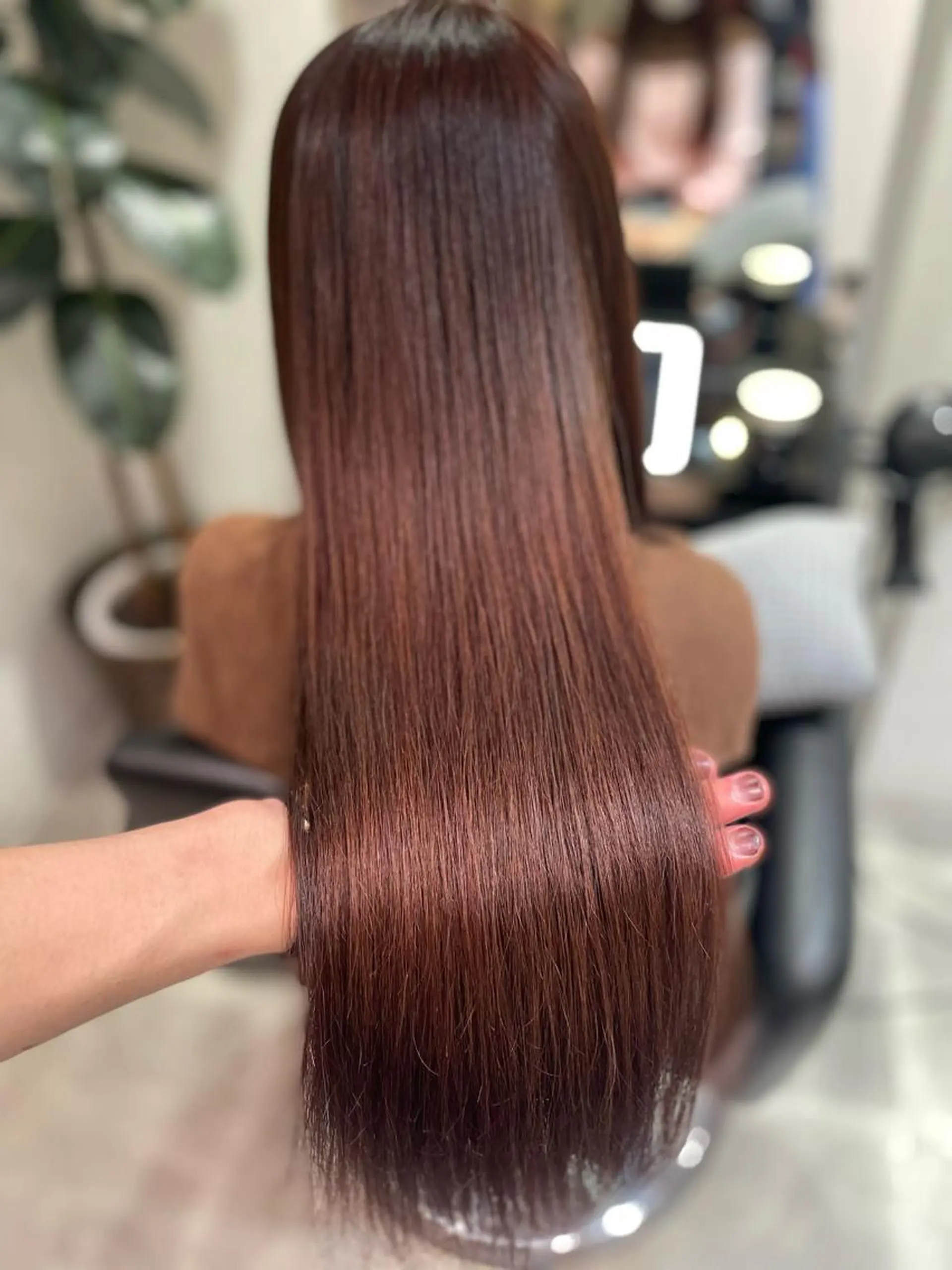 ミディアム カラー パーマ ヘアアレンジ 美髪矯正 Rioのヘアスタイル