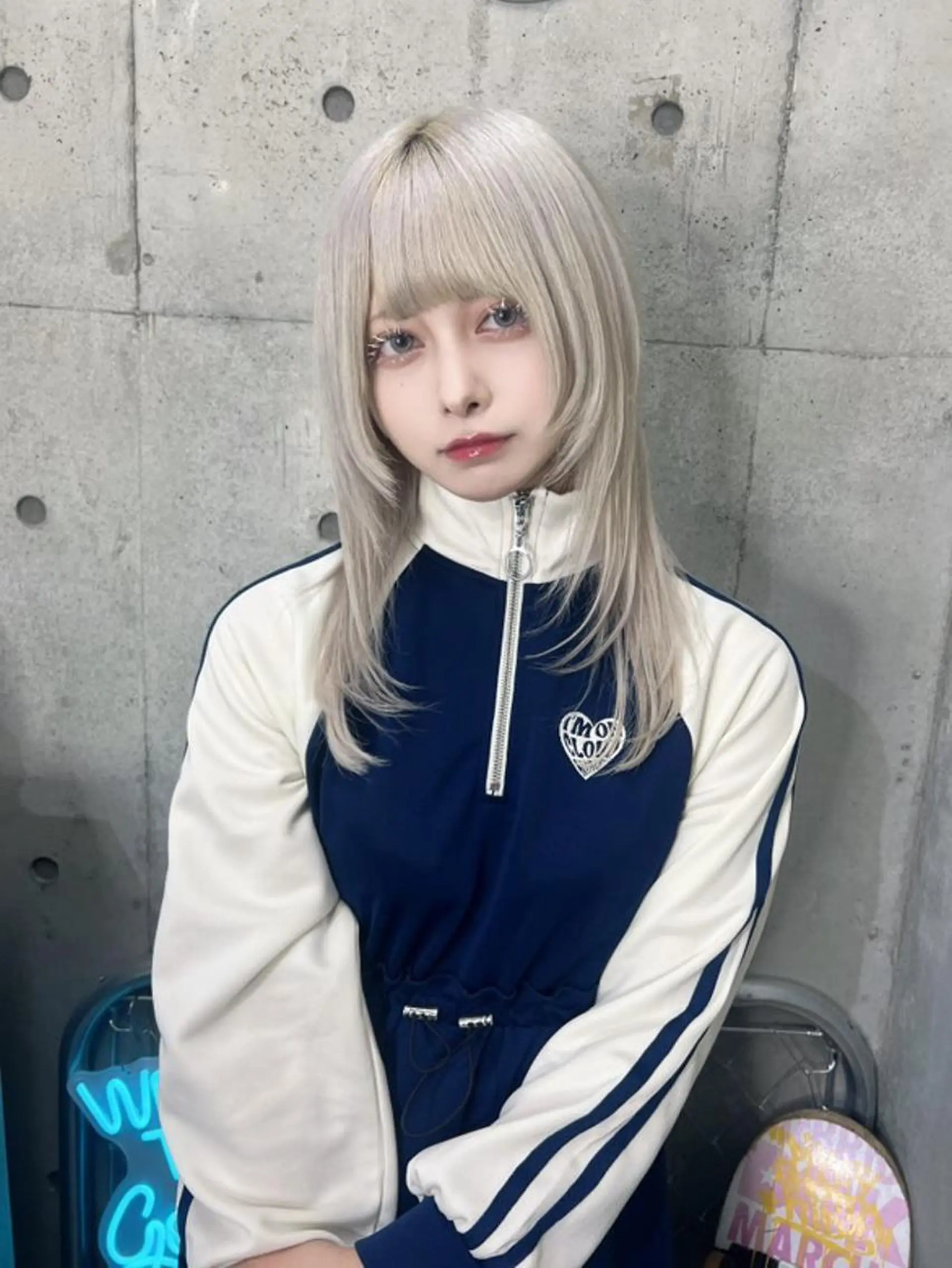 カラー ロング カット ヘアカラー ブリーチ難民の救世主 サロンINK.渋谷のヘアスタイル