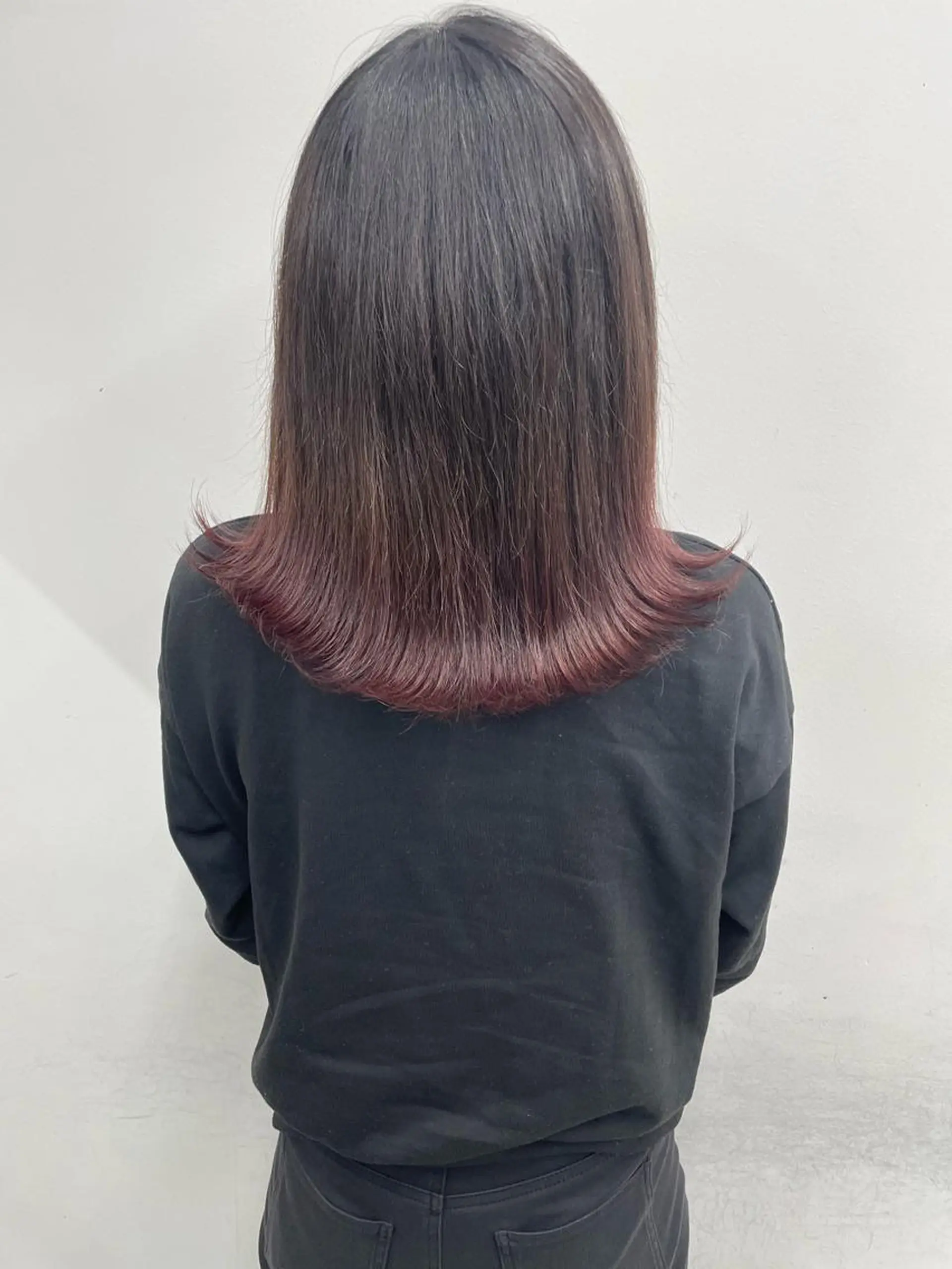 ミディアム カラー ブリーチ ピンクカラー ピンクパープル パープルカラー ✨無料！カット モデル募集✨夕貴のヘアスタイル