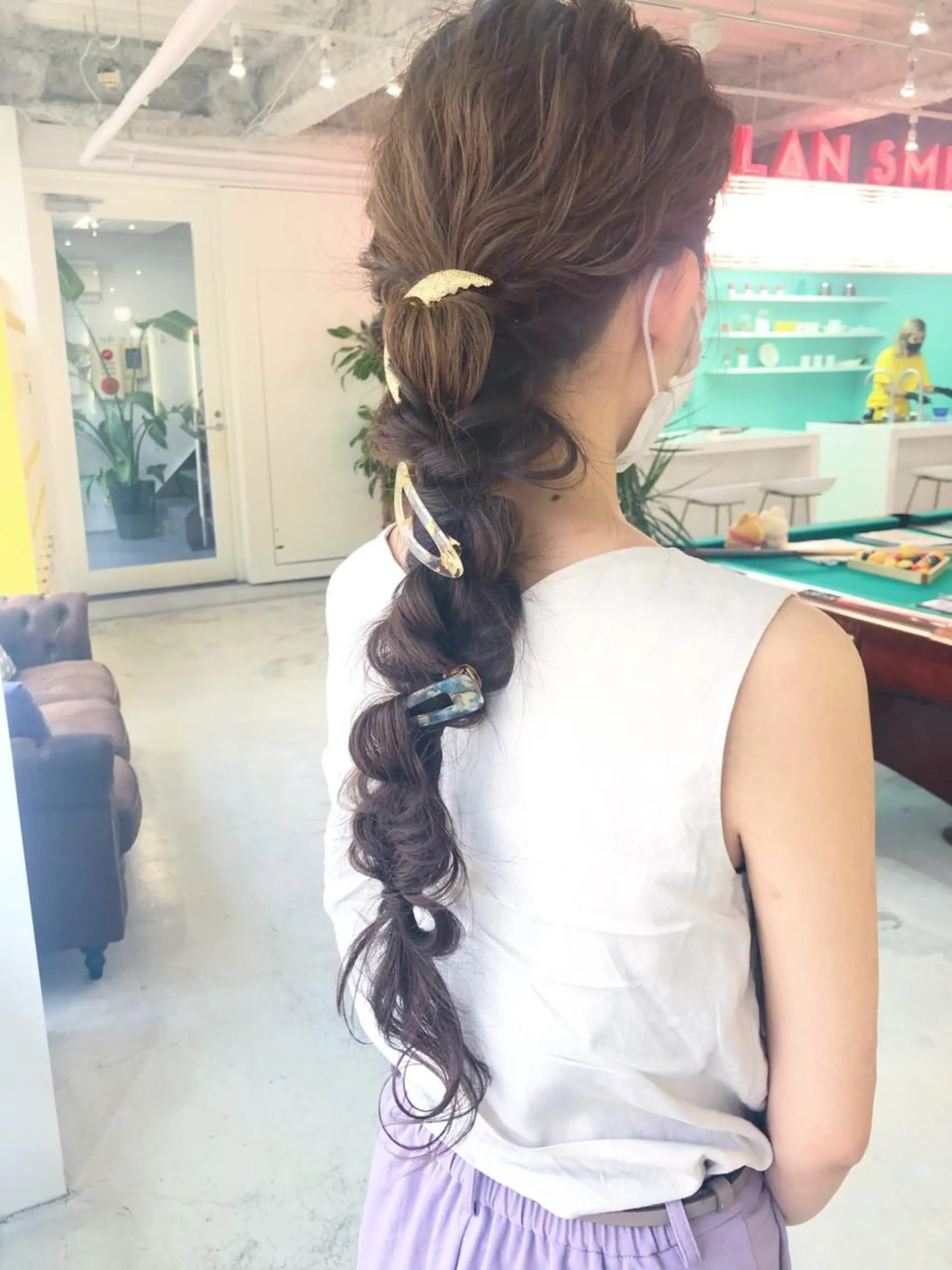 ロング カラー ヘアアレンジ GRAND OMOTESANDOのヘアスタイル