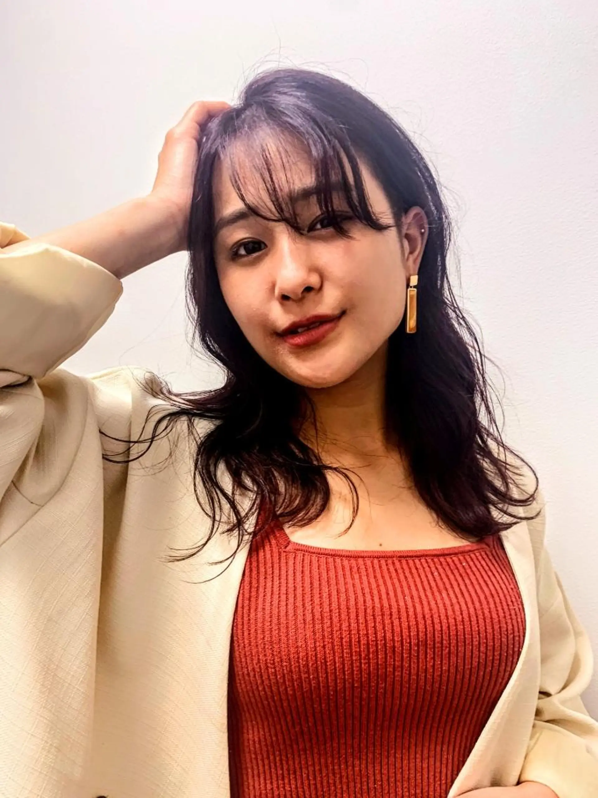 セミロング パープルカラー ヘアカラー トリートメント ヘッドスパ 高橋 誉幸のヘアスタイル