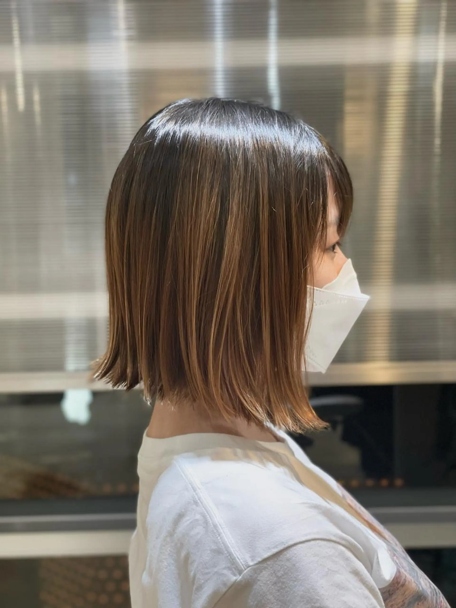 ミディアム ボブ 外ハネヘア 瀬戸 さくらのヘアスタイル