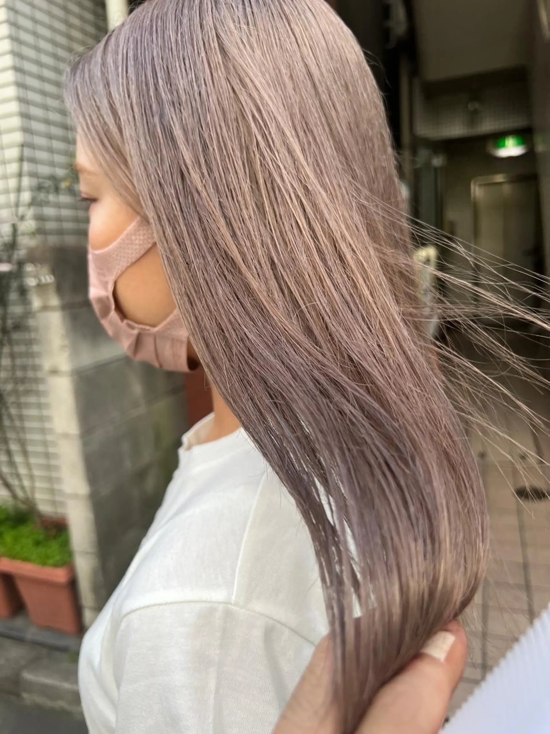 セミロング カラー ヘアアレンジ ベージュカラー ブリーチ 🌿ショートカット/ パーマ/淳平のヘアスタイル