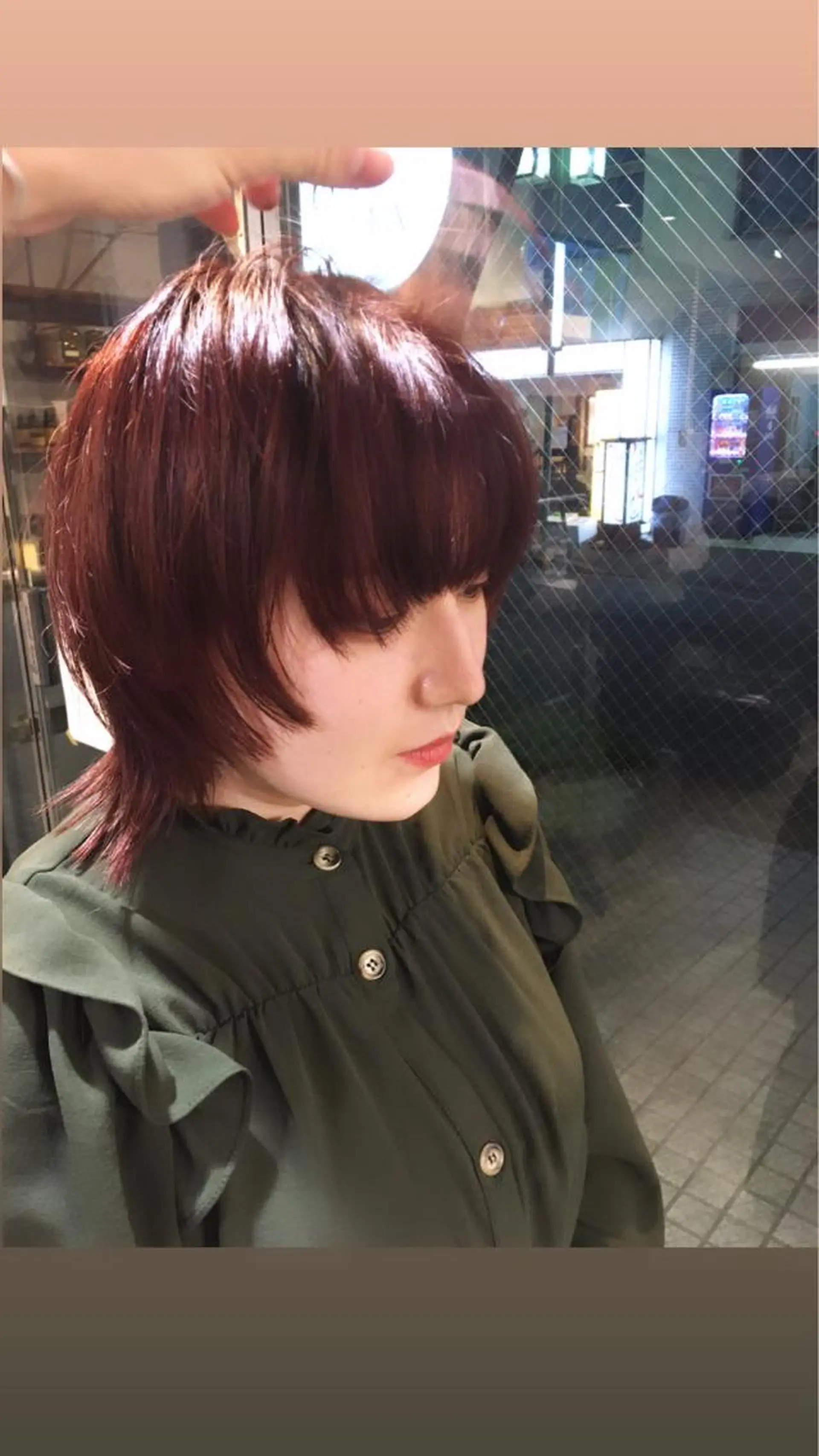 ショート カラー ブラウンカラー レッドカラー レッドブラウン ショートヘア ウルフカット 永田〈店長#レイヤー #ウルフ#ハイトーンのヘアスタイル