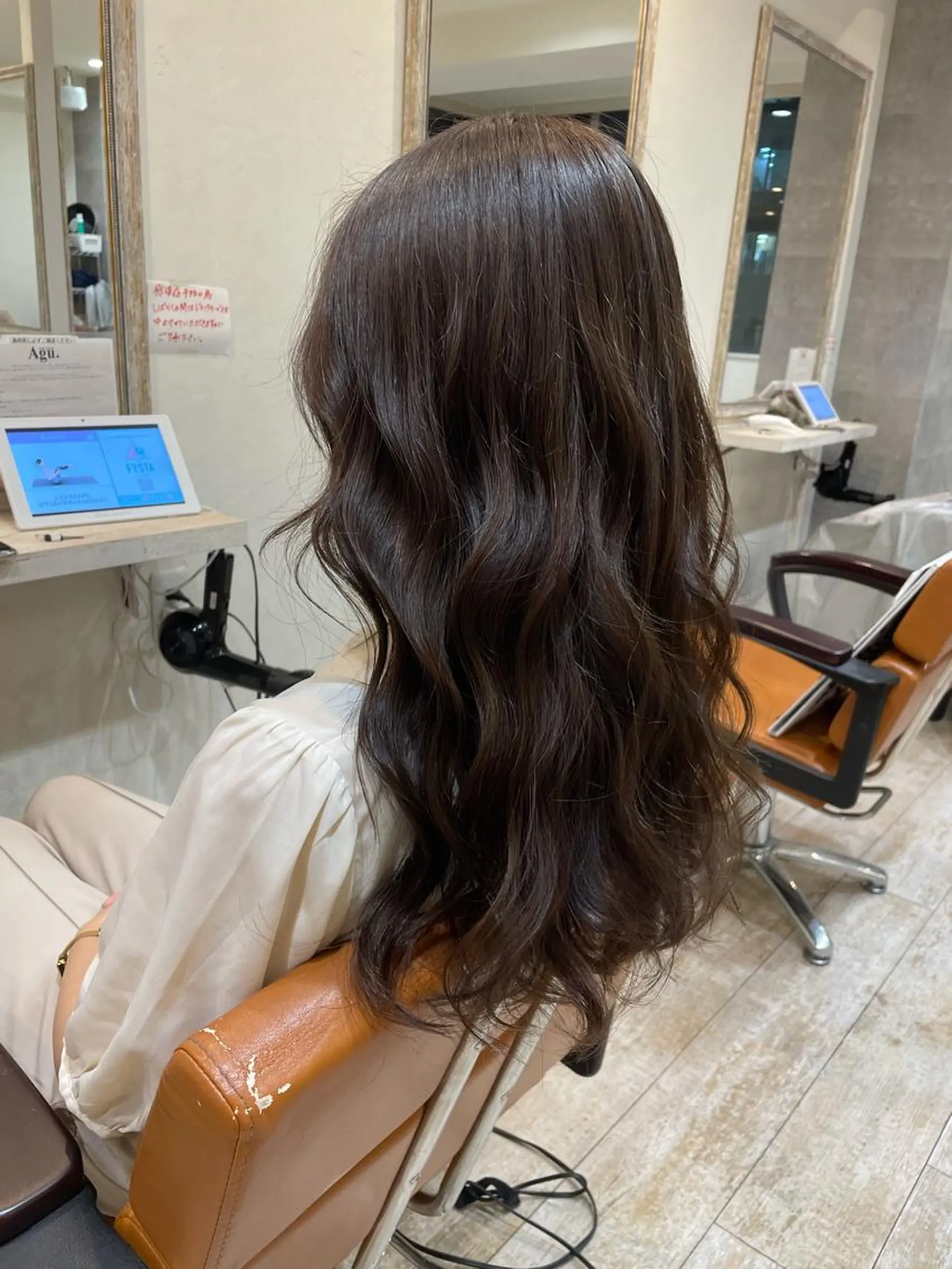 ロング カラー ヘアカラー トリートメント Agu hair verse所属・小顔/似合わせカット 杉山莉菜のヘアスタイル