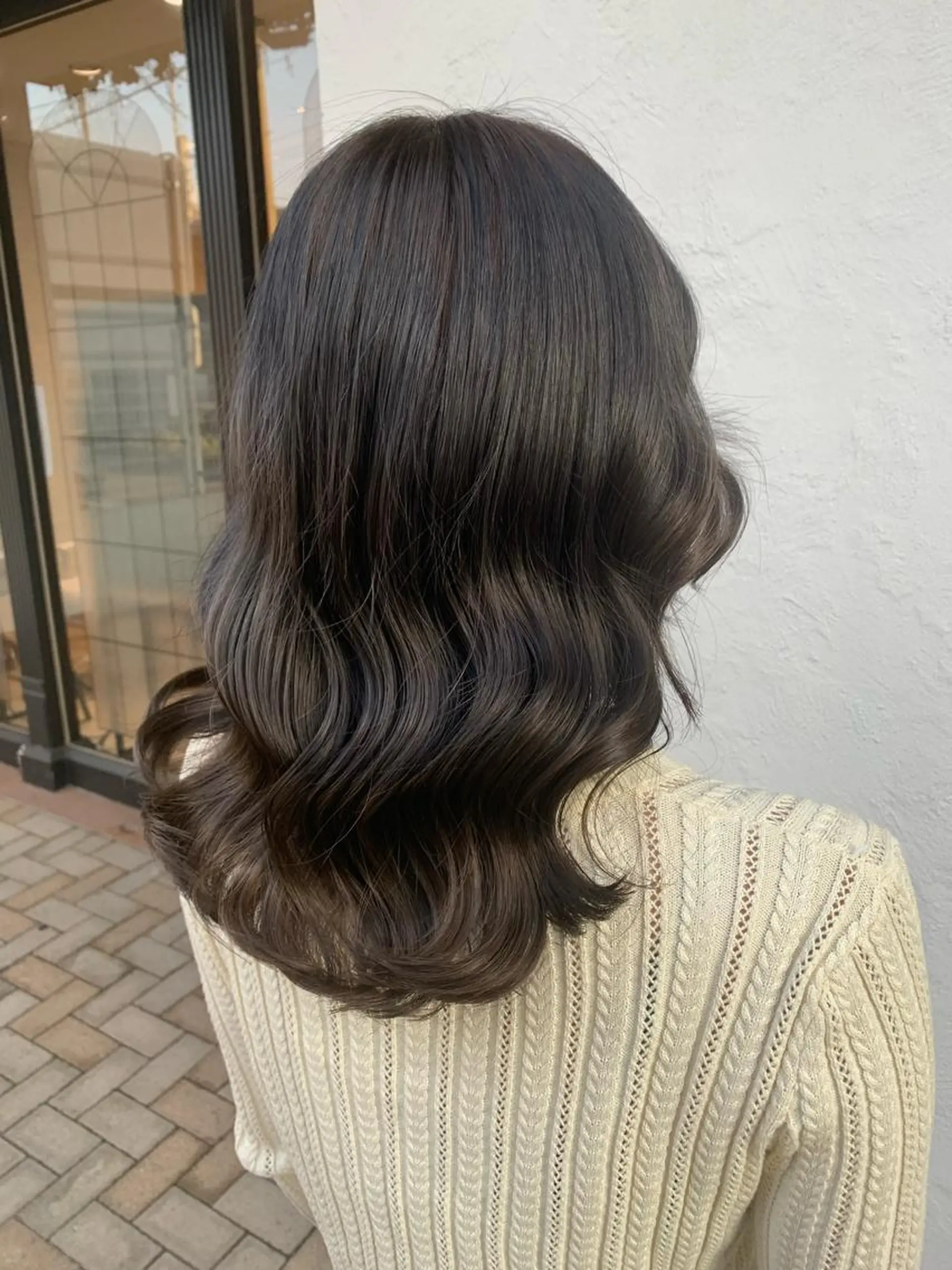 セミロング カラー 上田 紗也のヘアスタイル