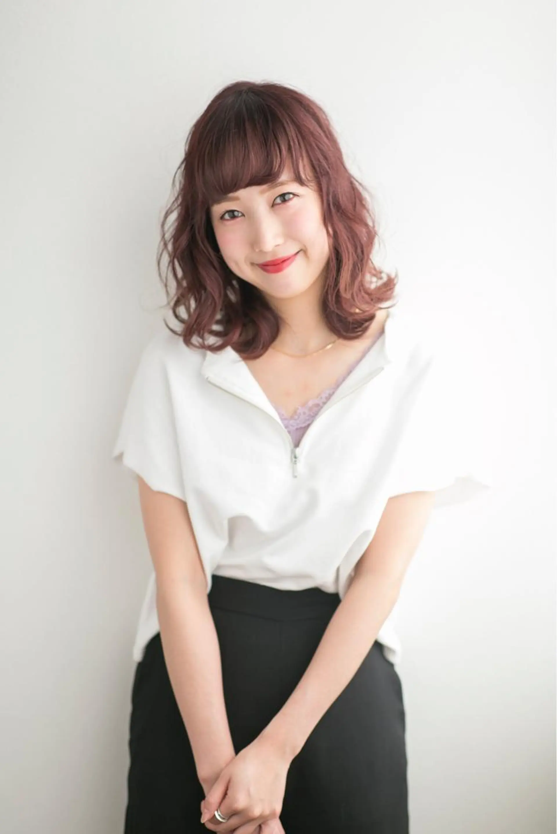 ミディアム カラー パーマ annuy 。のヘアスタイル