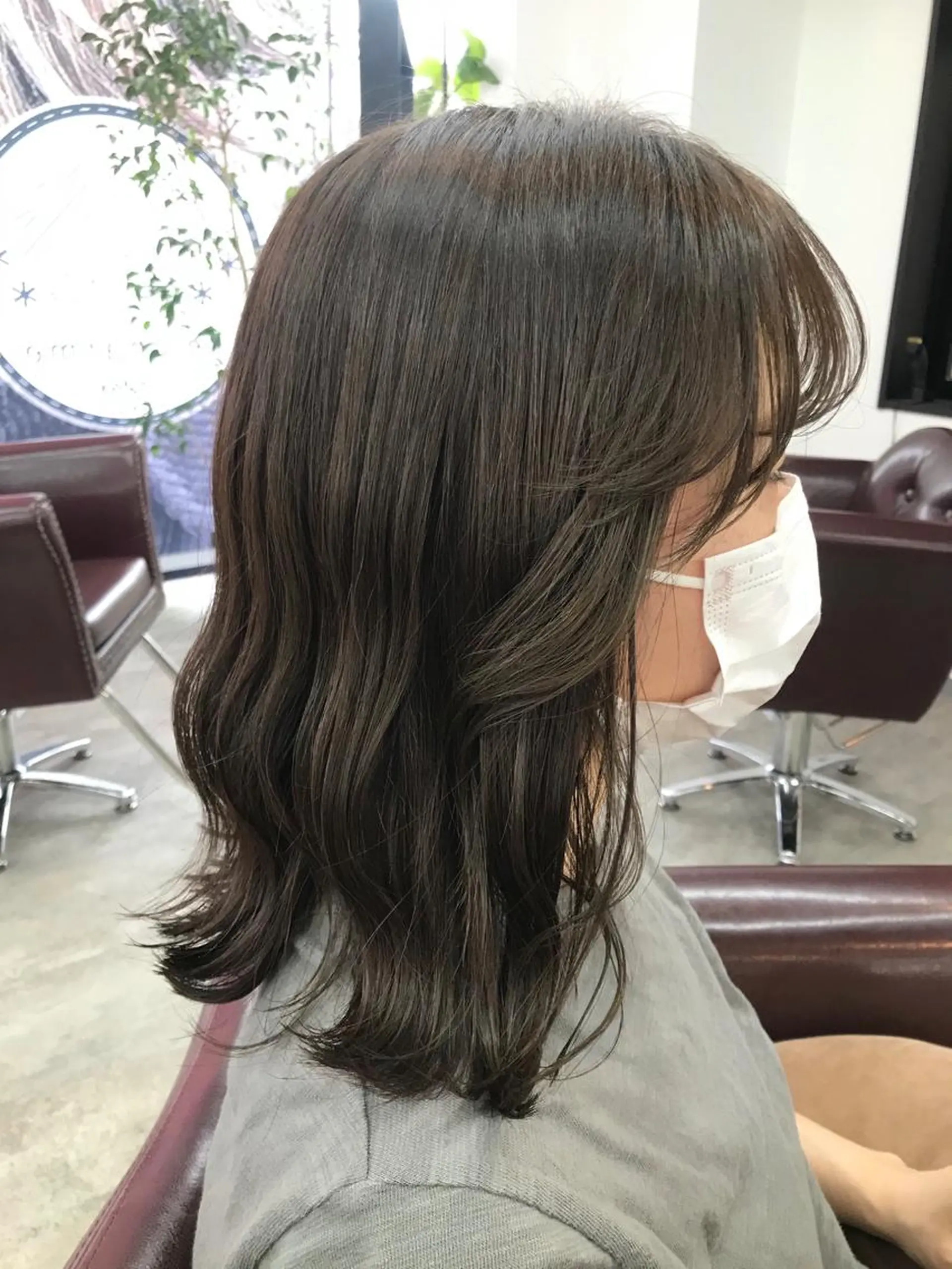 ミディアム カラー ベージュカラー オリーブベージュ ヘアカラー トリートメント 🌙磯野 風香🌙 ReCharme新保のヘアスタイル