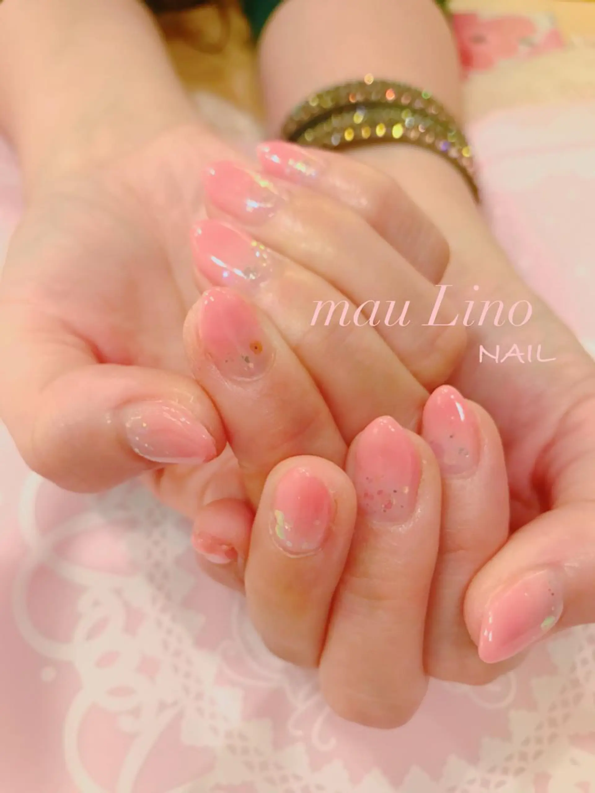 ネイル グラデーション ホログラムネイル mau Lino NAIL所属・GELo nail~#19~のネイルデザイン