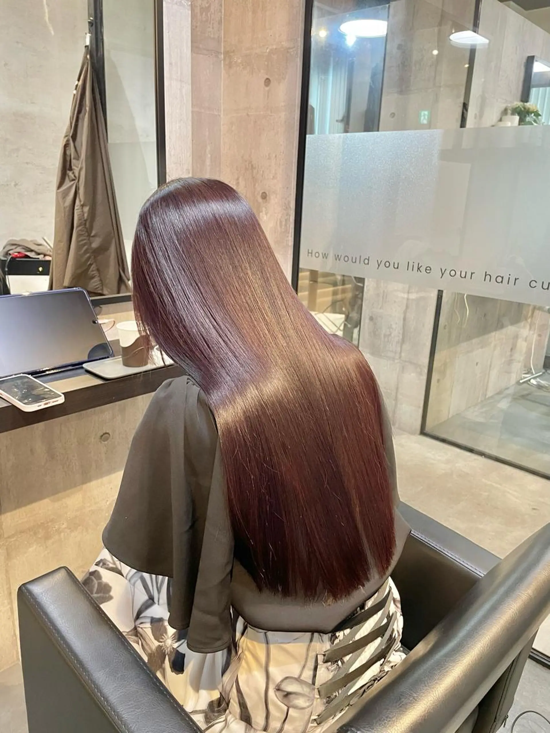 ロング カラー カット トリートメント 👑髪質改善カラー 中垣斗希のヘアスタイル