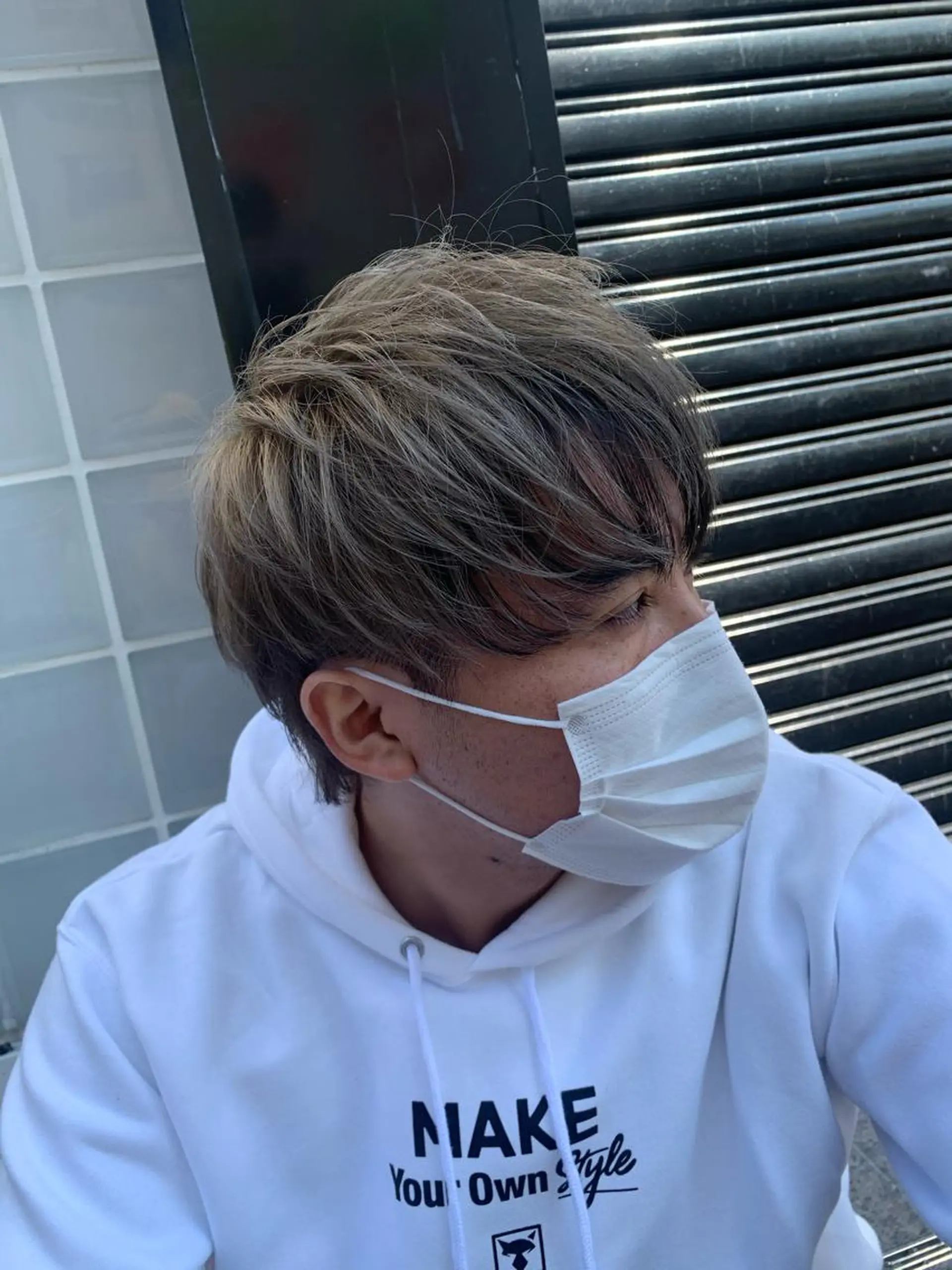 ショート カラー メンズ マッシュウルフ マッシュ メンズウルフカット ウルフカット IwAsh中山所属・✂︎中山ブリーチ・ パーマ✂︎露木智也のヘアスタイル