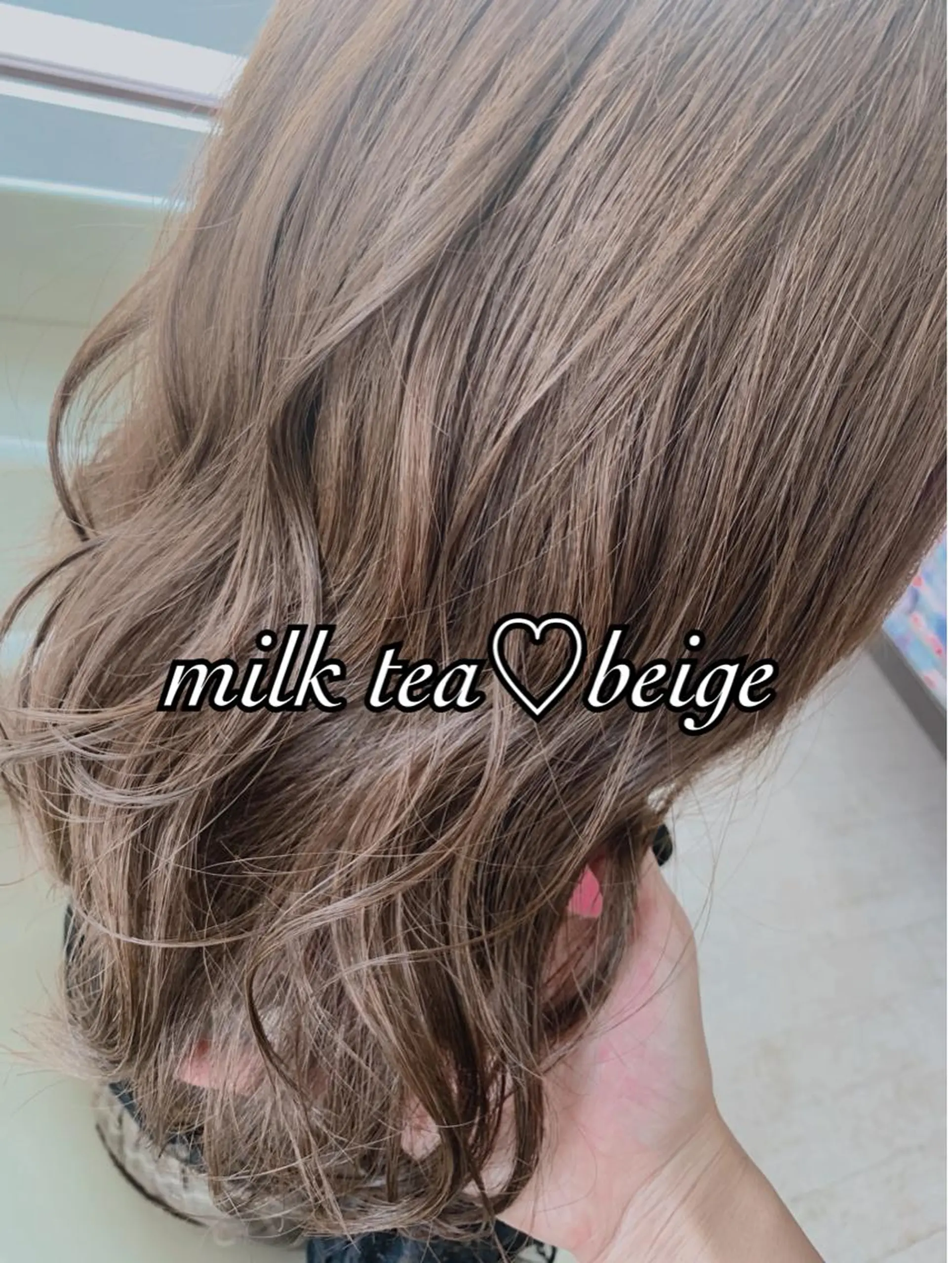ロング カラー ベージュカラー ミルクティーベージュ ヘアカラー Dia✂︎ 高澤優希のヘアスタイル