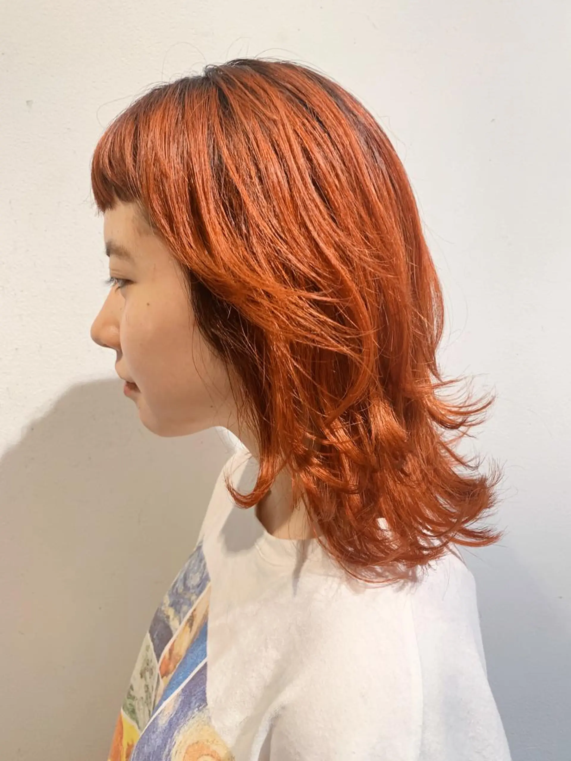 ミディアム カラー オレンジ カット ヘアカラー トリートメント ヘアセット ブリーチカラーNo. 1🌈 RYOGAのヘアスタイル