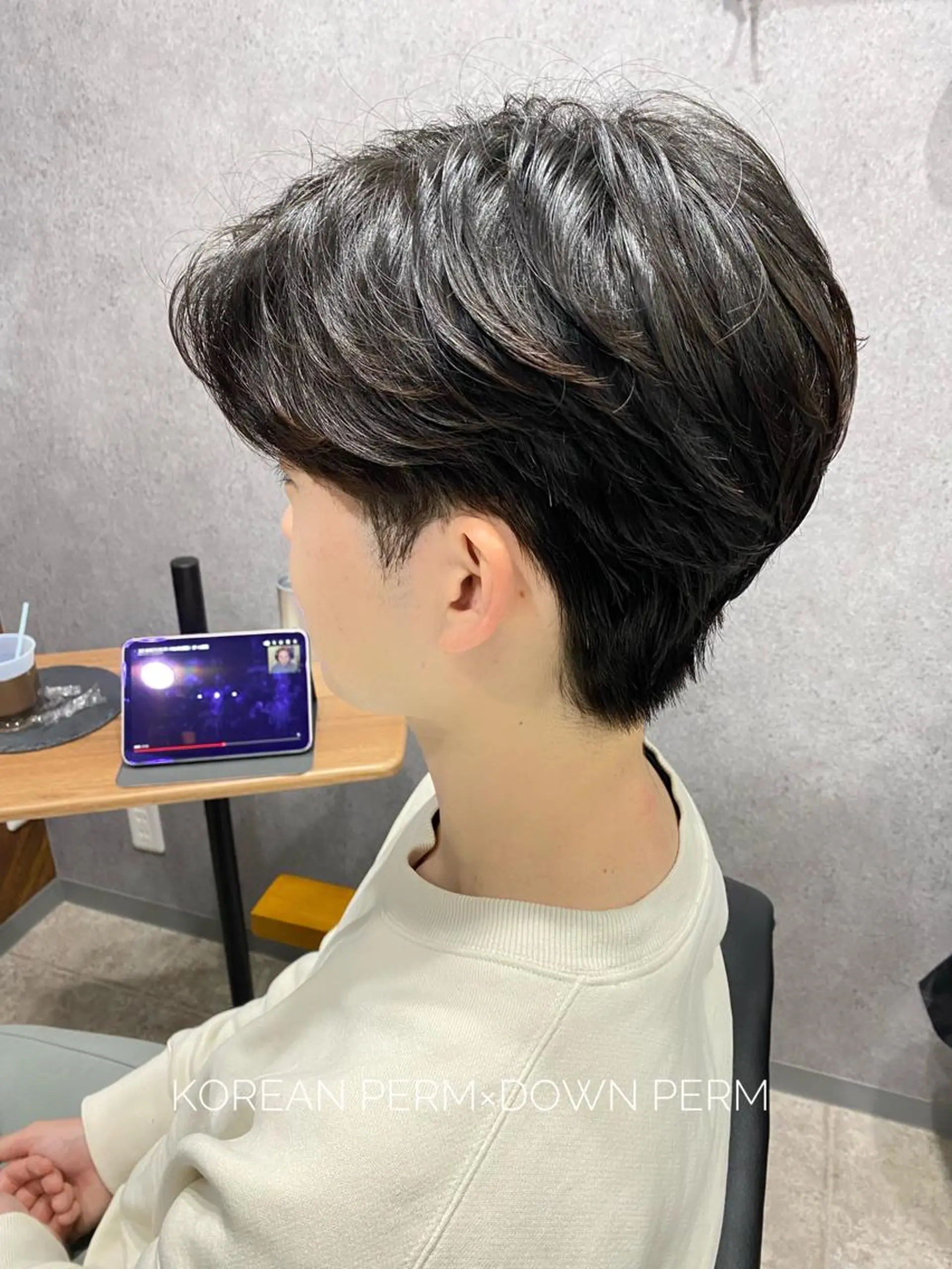 ミディアム カラー メンズ パーマ トリートメント clomus所属・YUKA艶髪 🌸寛ぎ部屋のヘアスタイル