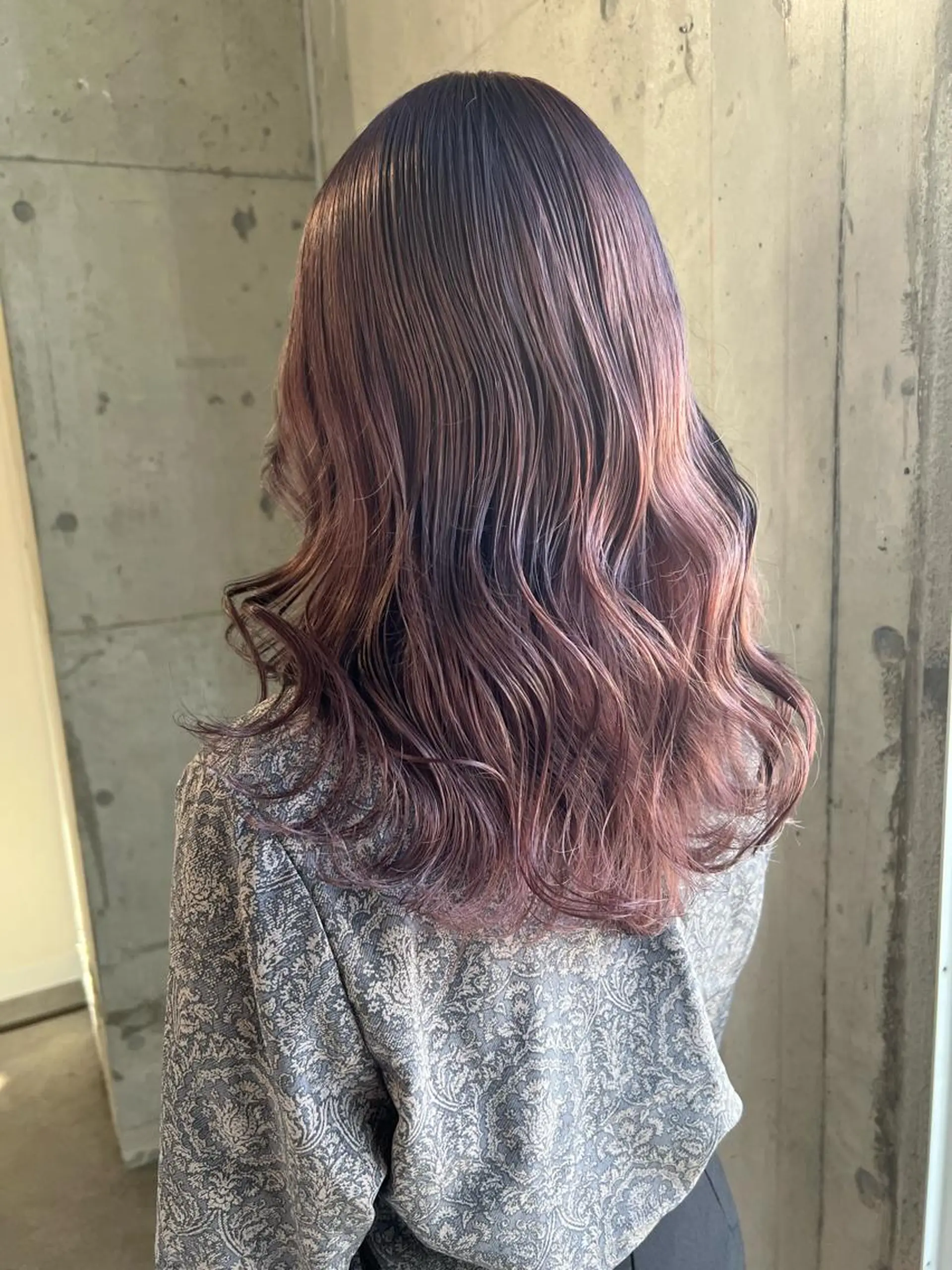 セミロング カラー ヘアアレンジ ラベンダーカラー ヘアカラー lani 天神大名/ブリーチのヘアスタイル