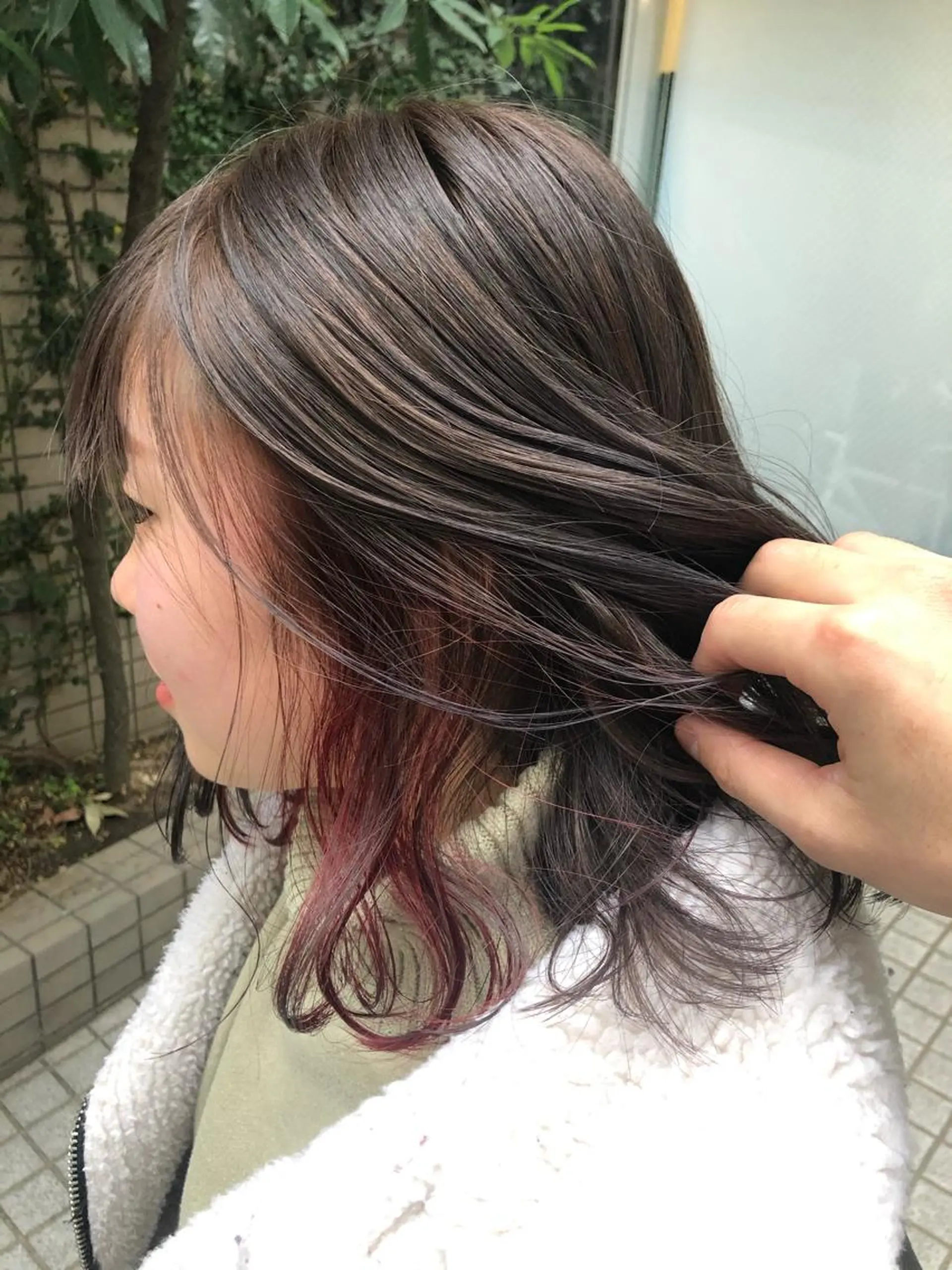 セミロング カラー ベージュカラー レッドカラー ヘアカラー トリートメント ボブ/レイヤー/ ウルフ/池澤慎人のヘアスタイル
