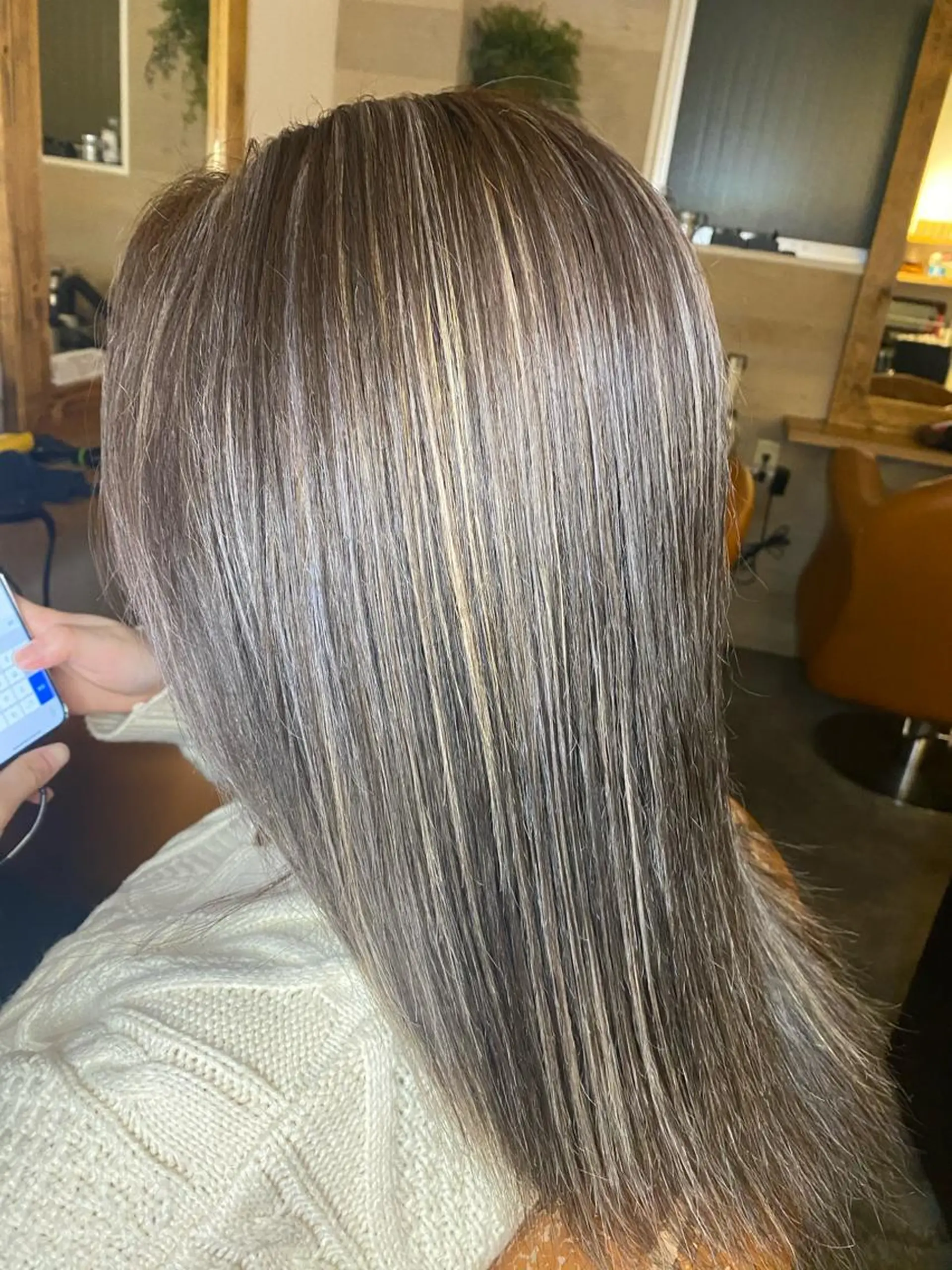 ロング カラー ハイライトカラー ハイライト 髪質改善×矯正🫧 韓国ヘアasamiのヘアスタイル